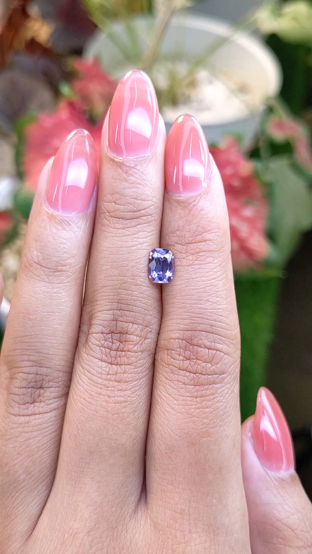 0.88 Ct. Pinkish Purple Spinel from Ceylon (Sri Lanka) Size Video