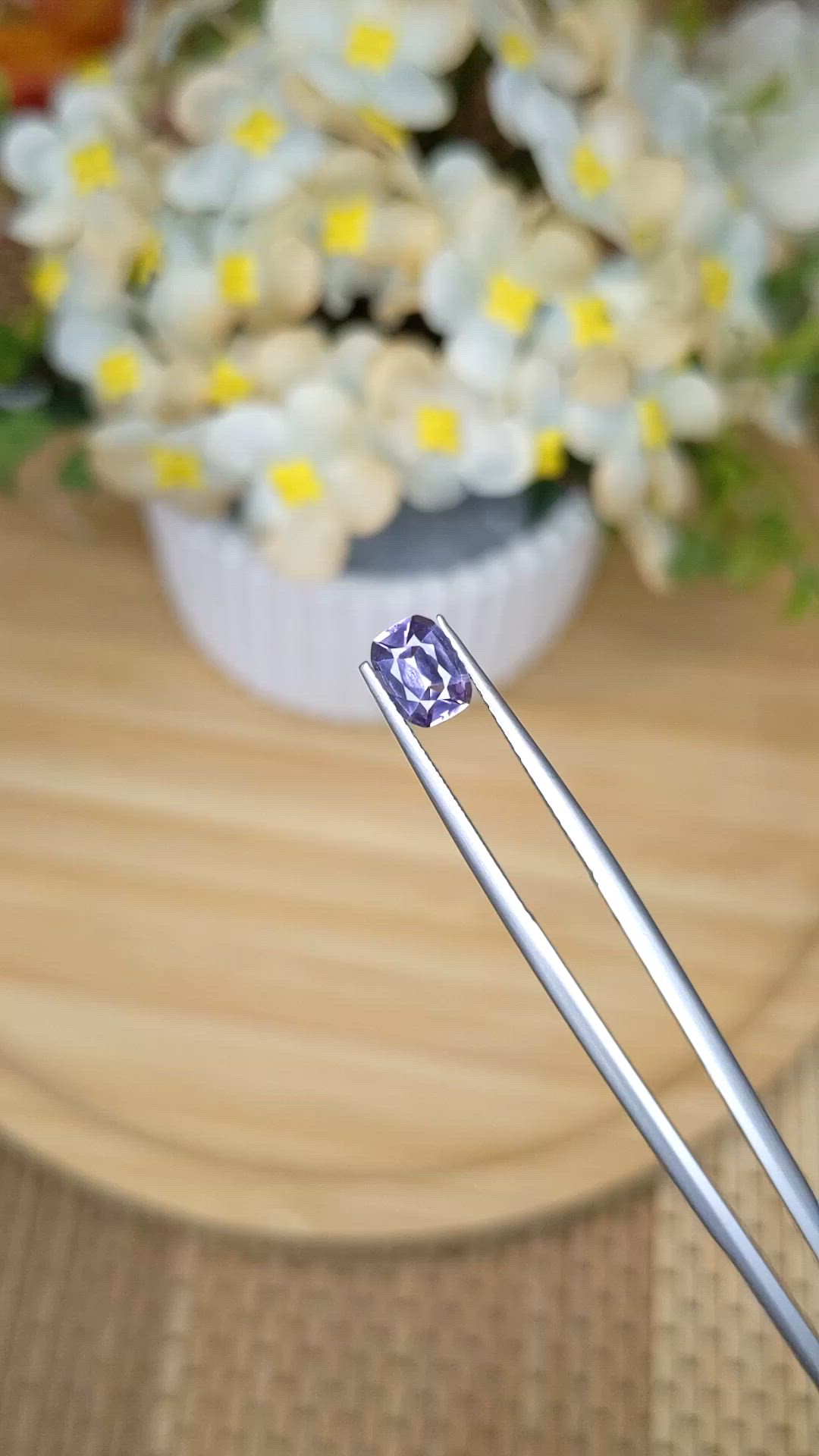 0.88 Ct. Pinkish Purple Spinel from Ceylon (Sri Lanka) Size Video