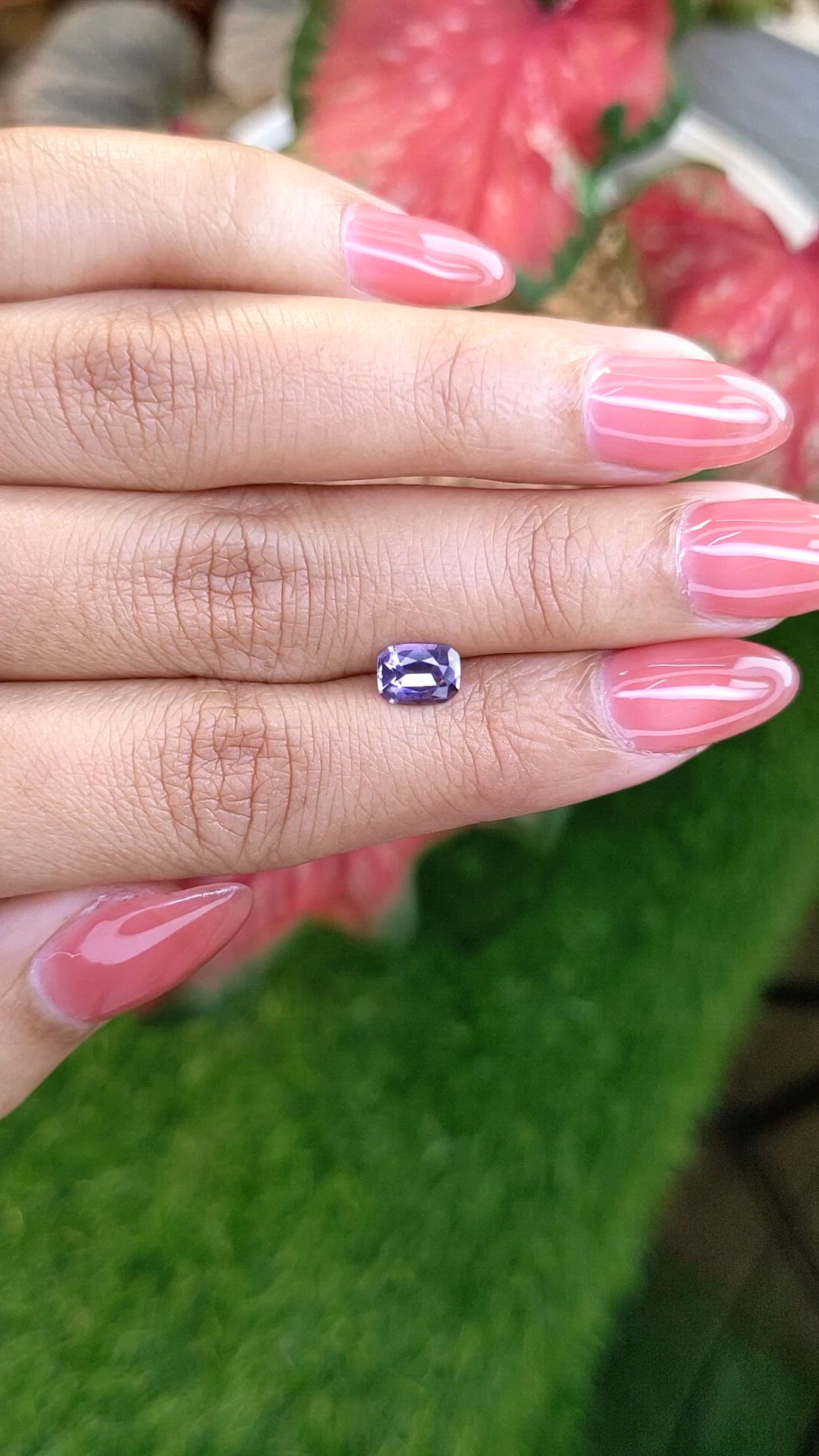 0.88 Ct. Pinkish Purple Spinel from Ceylon (Sri Lanka) Size Video