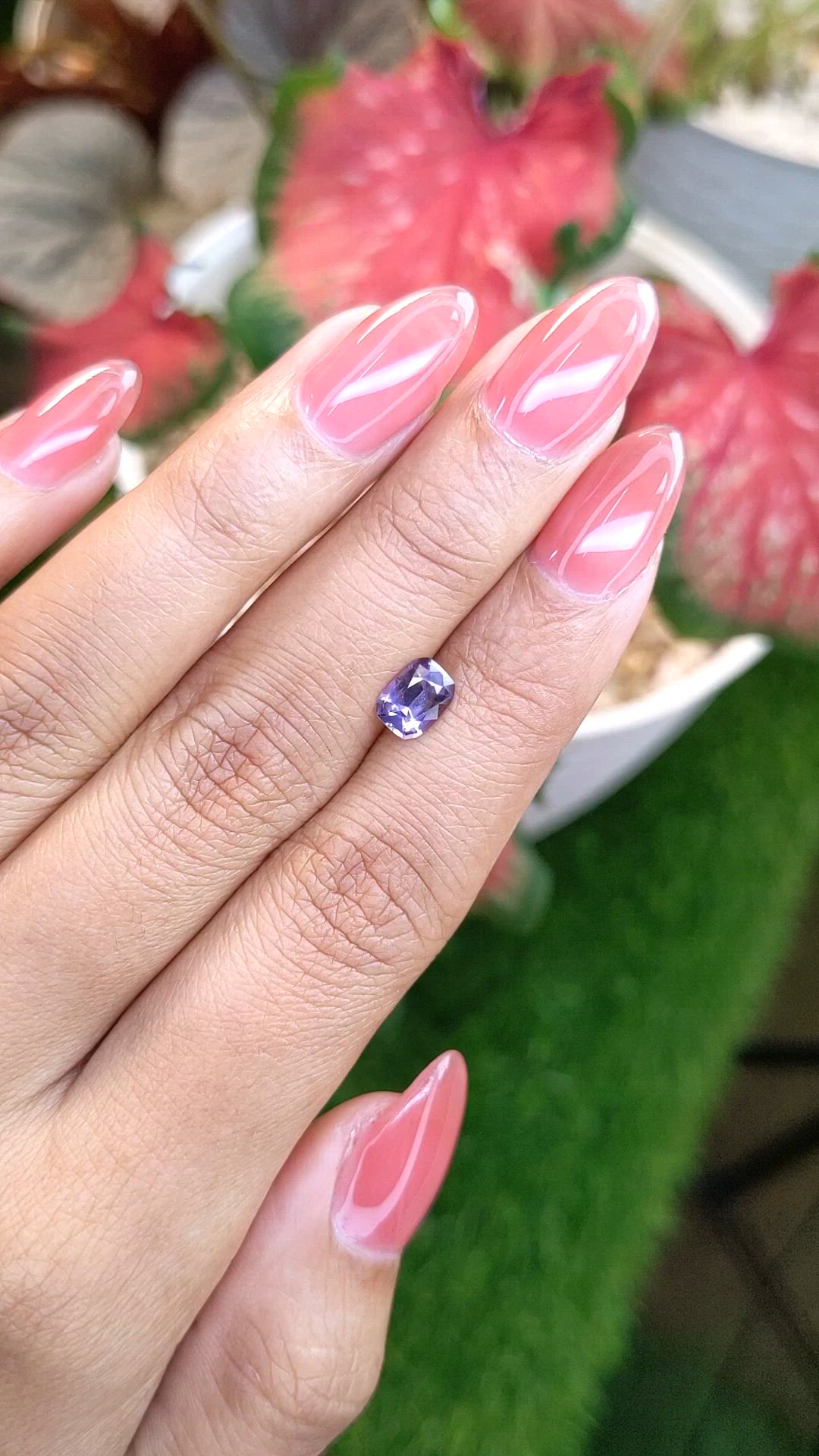 0.88 Ct. Pinkish Purple Spinel from Ceylon (Sri Lanka) Size Video