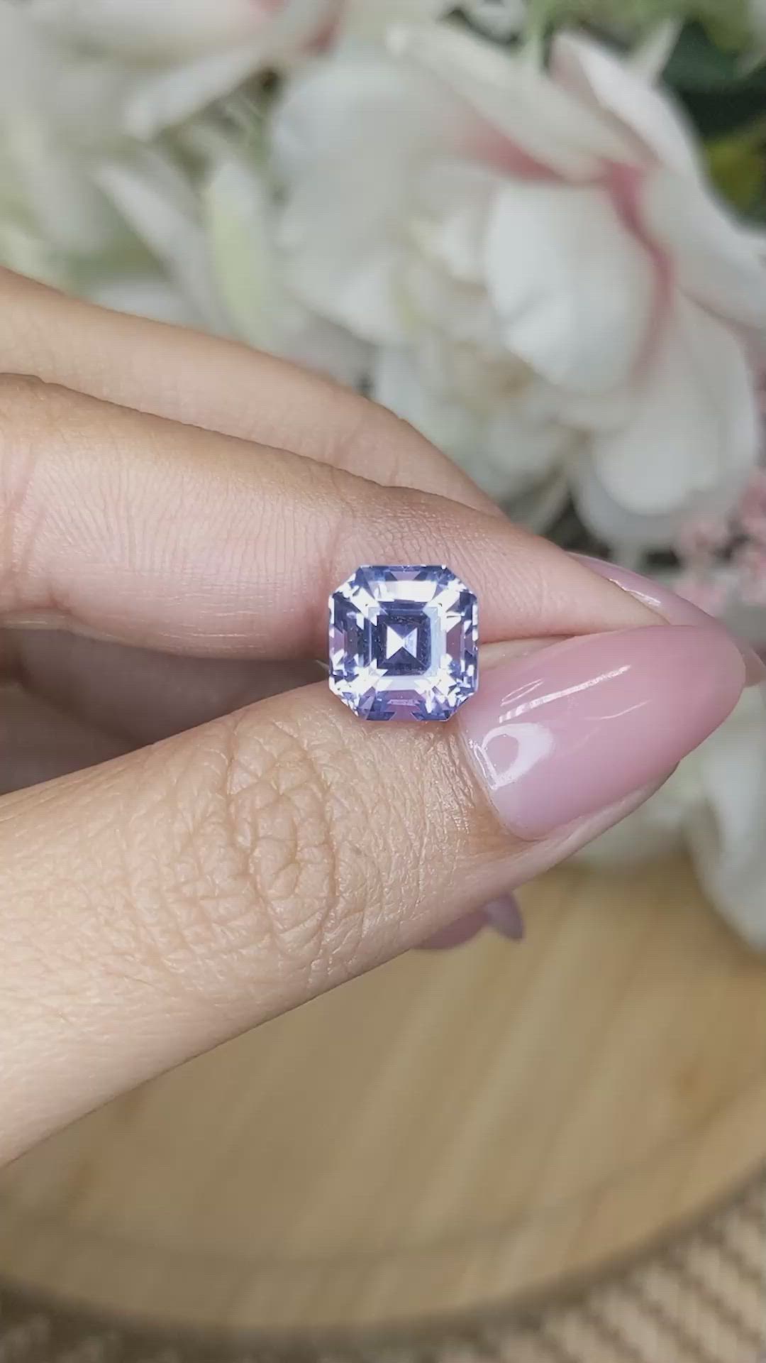 4.79 Ct. Violet Spinel from Ceylon (Sri Lanka) Size Video