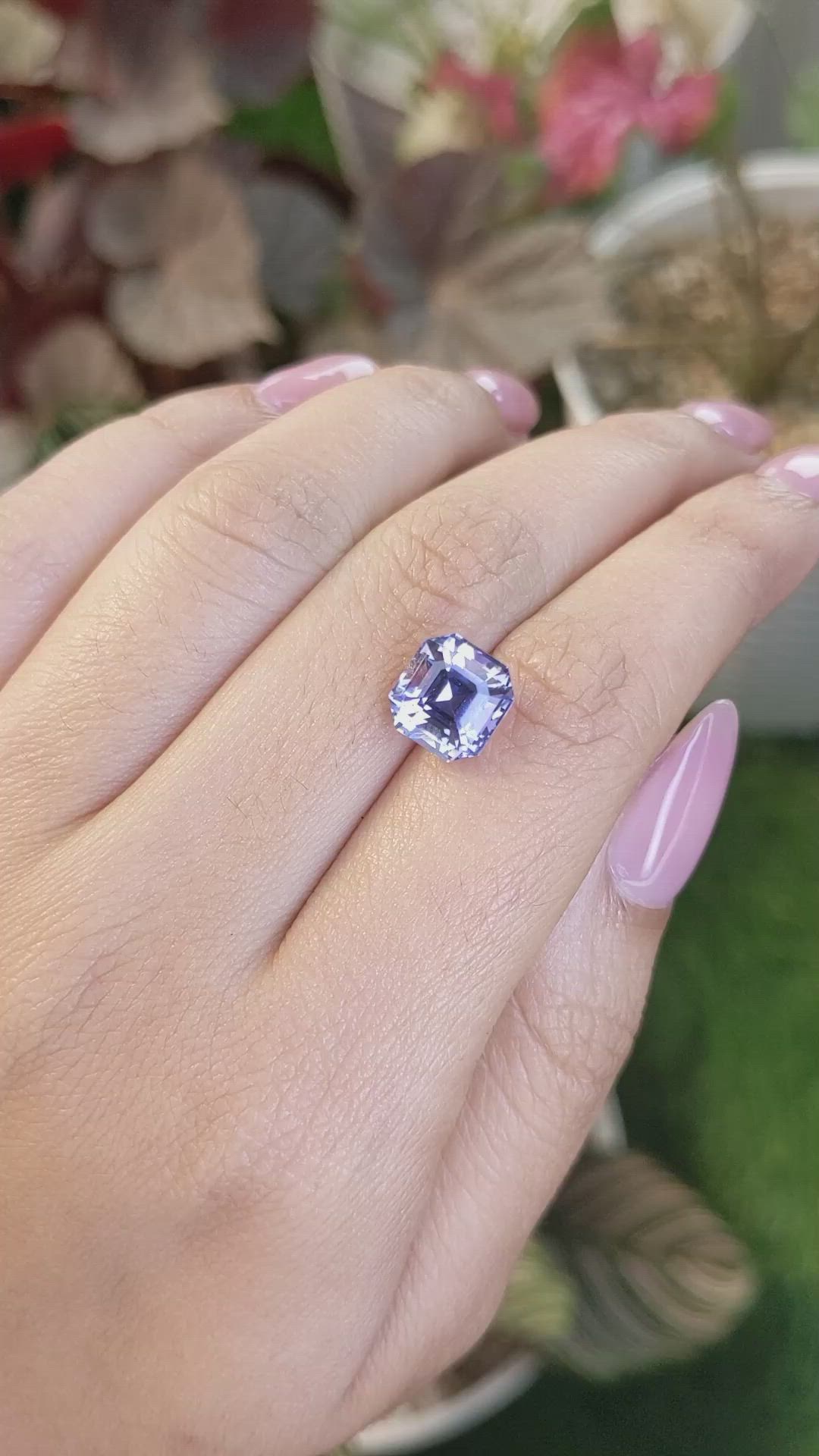 4.79 Ct. Violet Spinel from Ceylon (Sri Lanka) Size Video