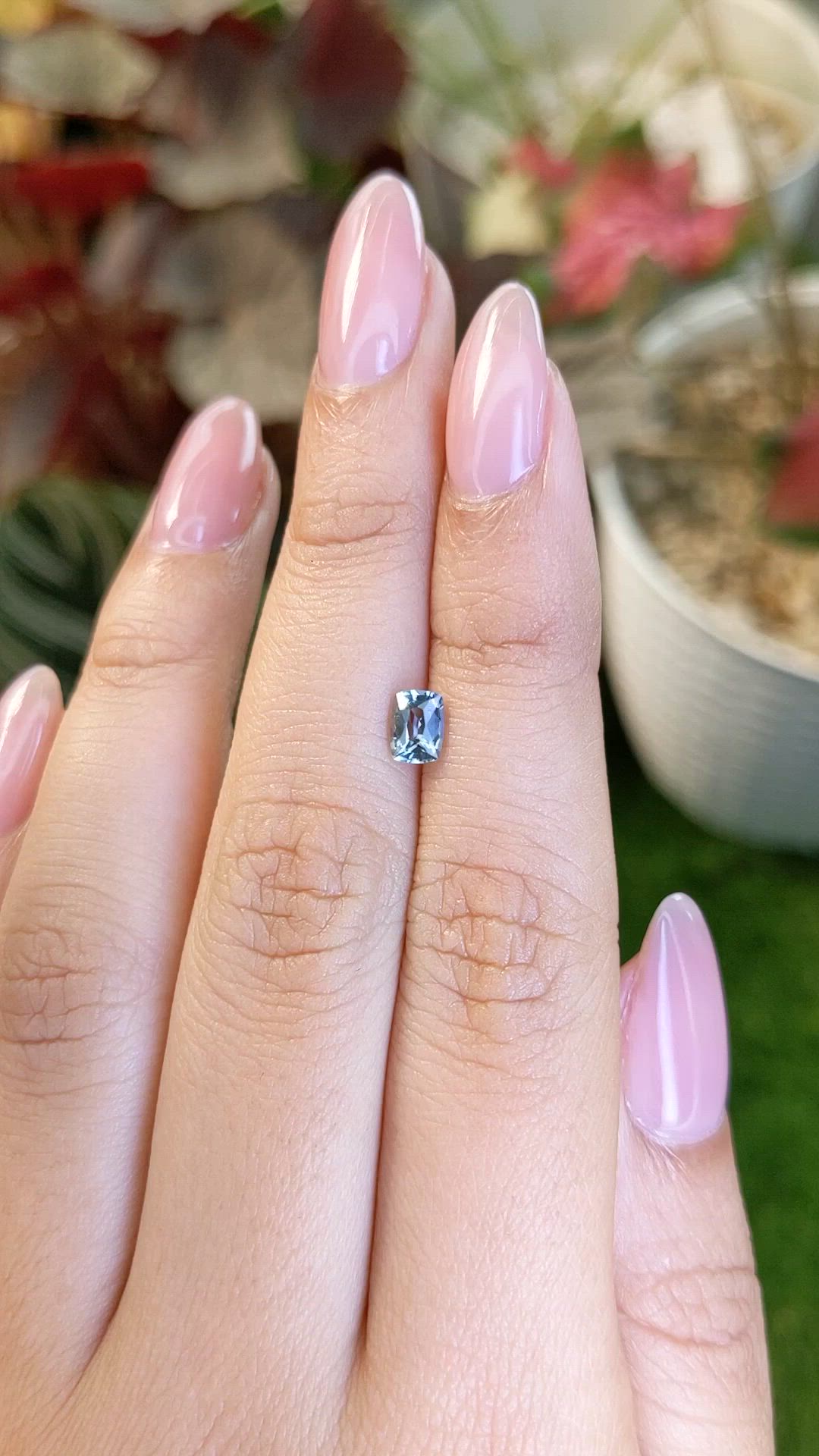 0.55 Ct. Greenish Blue Spinel from Ceylon (Sri Lanka) Size Video