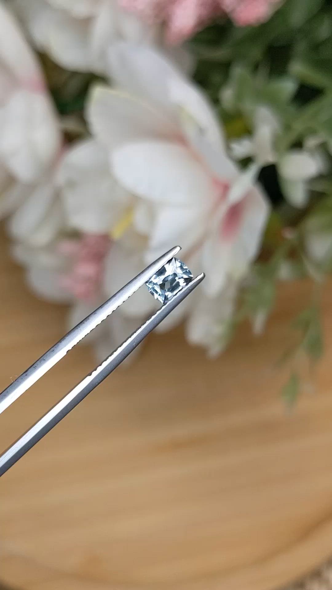 0.55 Ct. Greenish Blue Spinel from Ceylon (Sri Lanka) Size Video