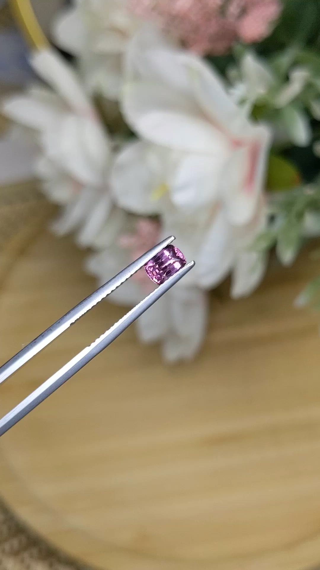 0.61 Ct. Purplish Pink Spinel from Ceylon (Sri Lanka) Size Video