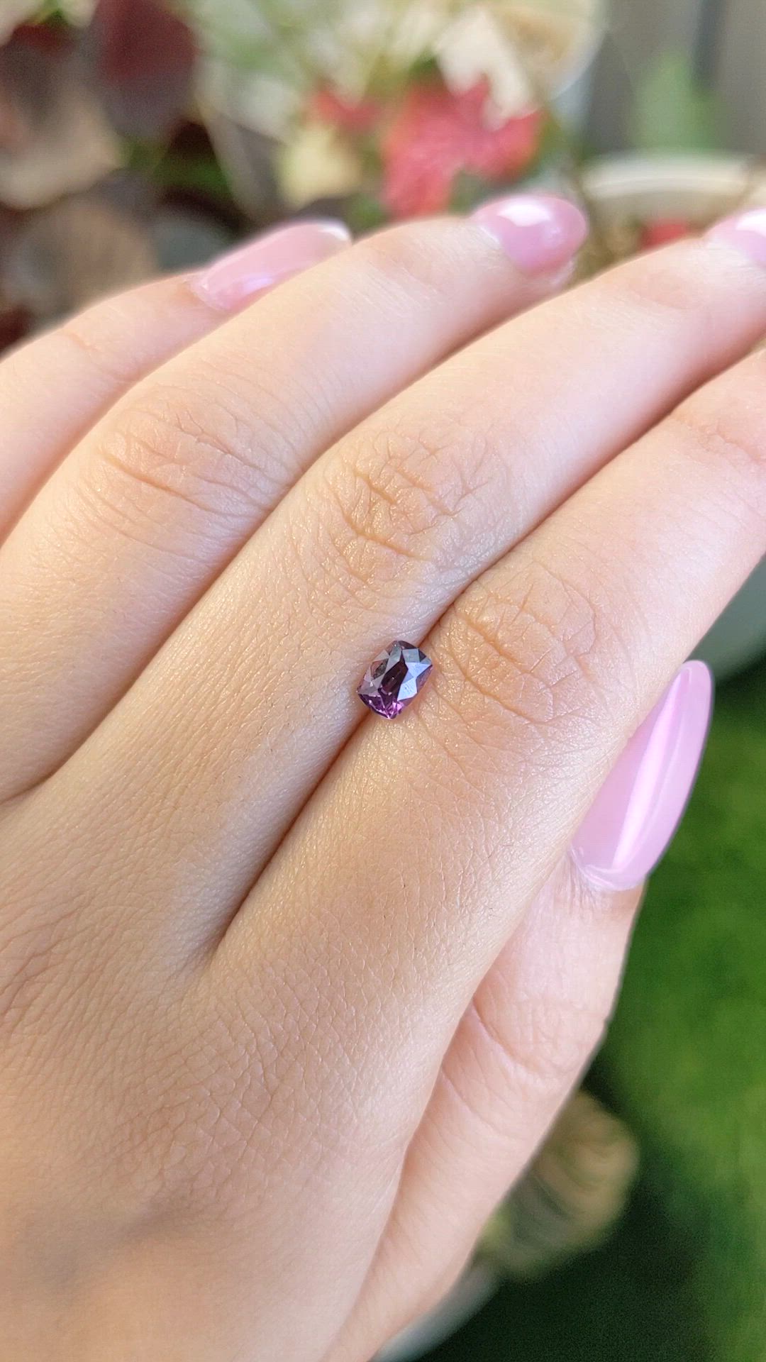 0.61 Ct. Purplish Pink Spinel from Ceylon (Sri Lanka) Size Video