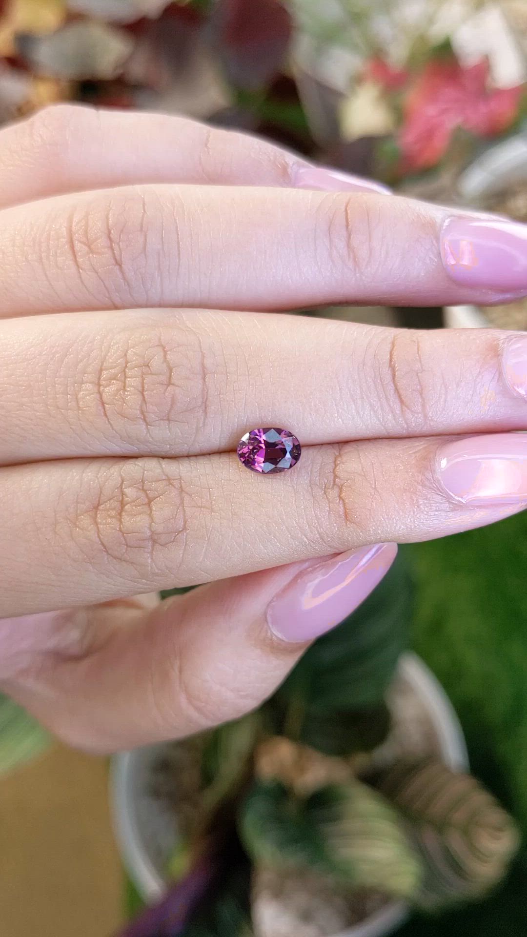 1.04 Ct. Purplish Pink Spinel from Ceylon (Sri Lanka) Size Video