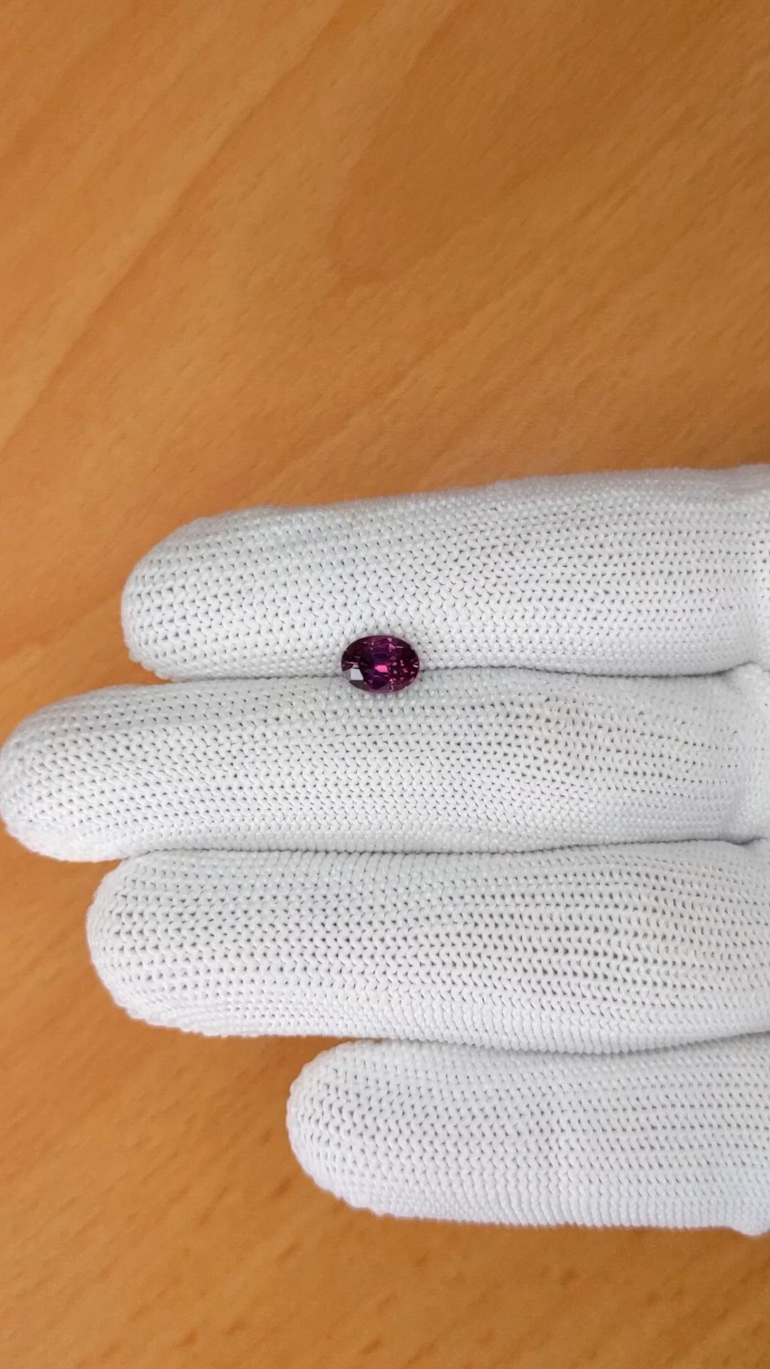 1.04 Ct. Purplish Pink Spinel from Ceylon (Sri Lanka) Size Video