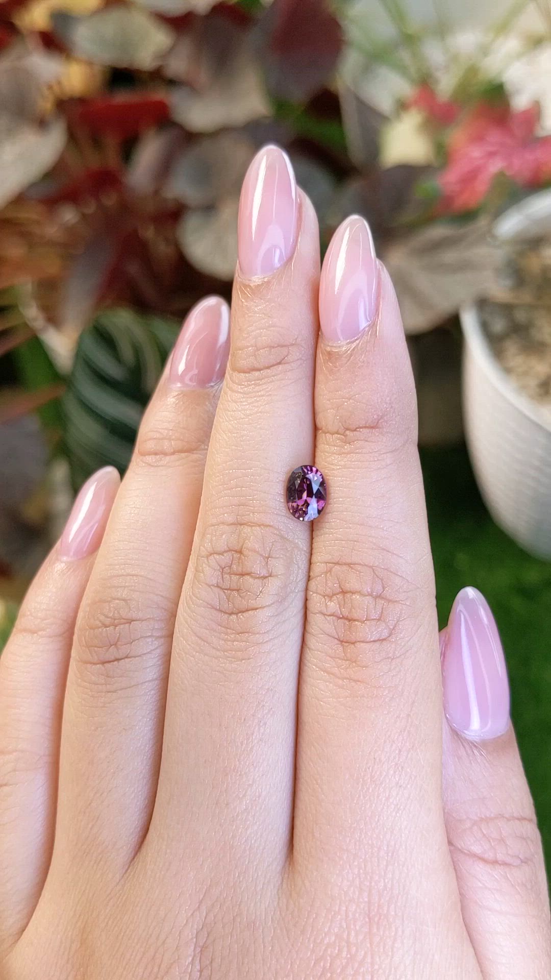 1.04 Ct. Purplish Pink Spinel from Ceylon (Sri Lanka) Size Video