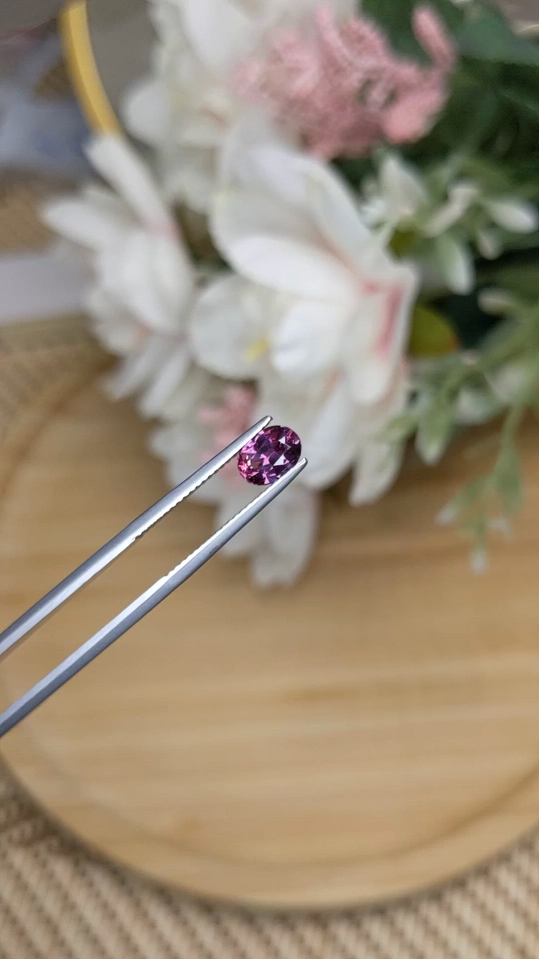 1.04 Ct. Purplish Pink Spinel from Ceylon (Sri Lanka) Size Video