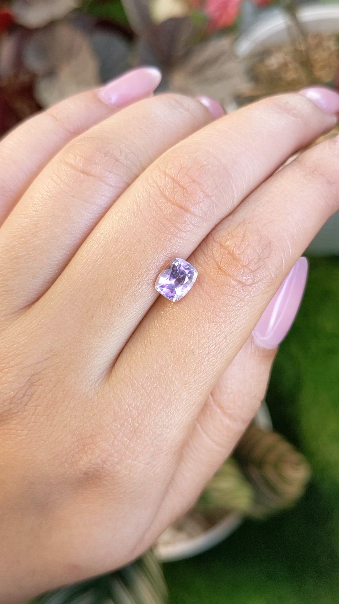 1.45 Ct. Purplish Pink Spinel from Ceylon (Sri Lanka) Size Video