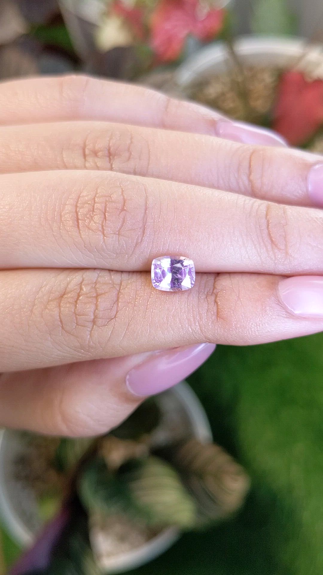 1.45 Ct. Purplish Pink Spinel from Ceylon (Sri Lanka) Size Video