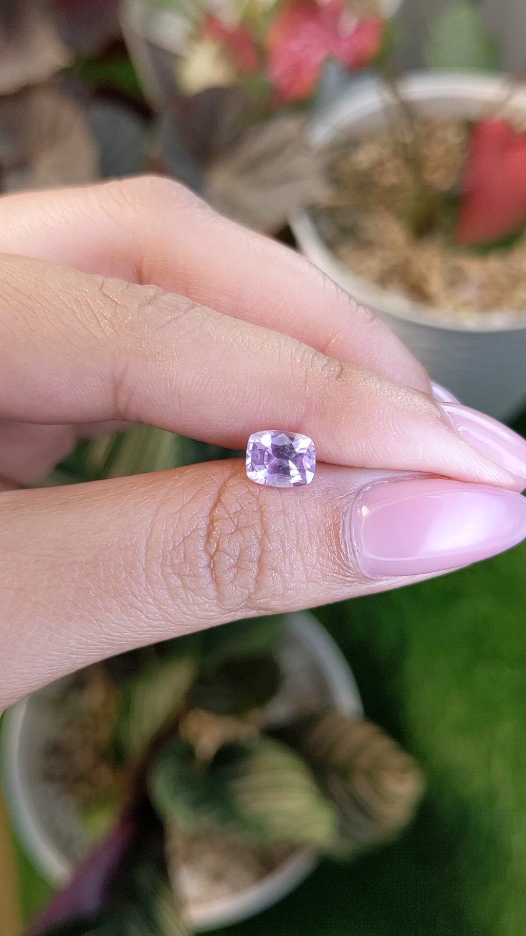 1.45 Ct. Purplish Pink Spinel from Ceylon (Sri Lanka) Size Video