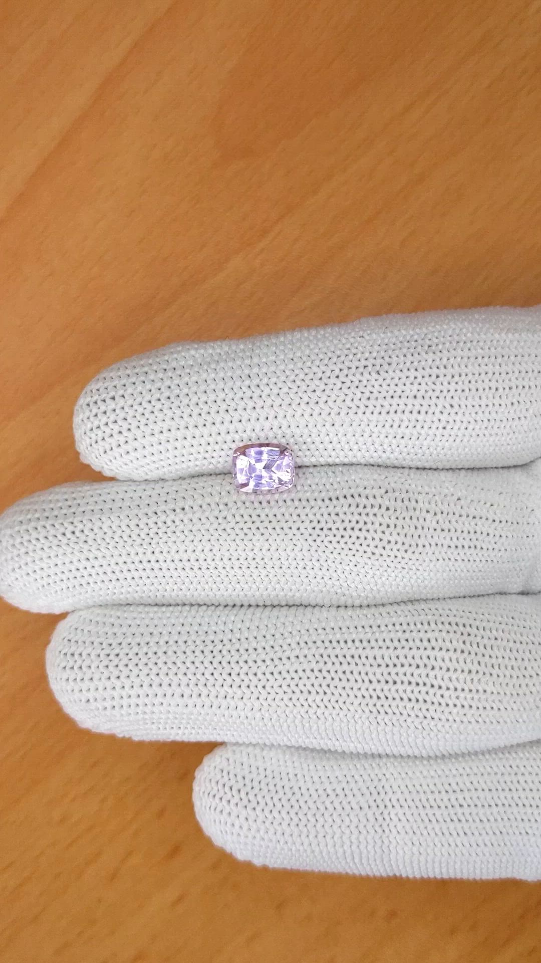 1.45 Ct. Purplish Pink Spinel from Ceylon (Sri Lanka) Size Video