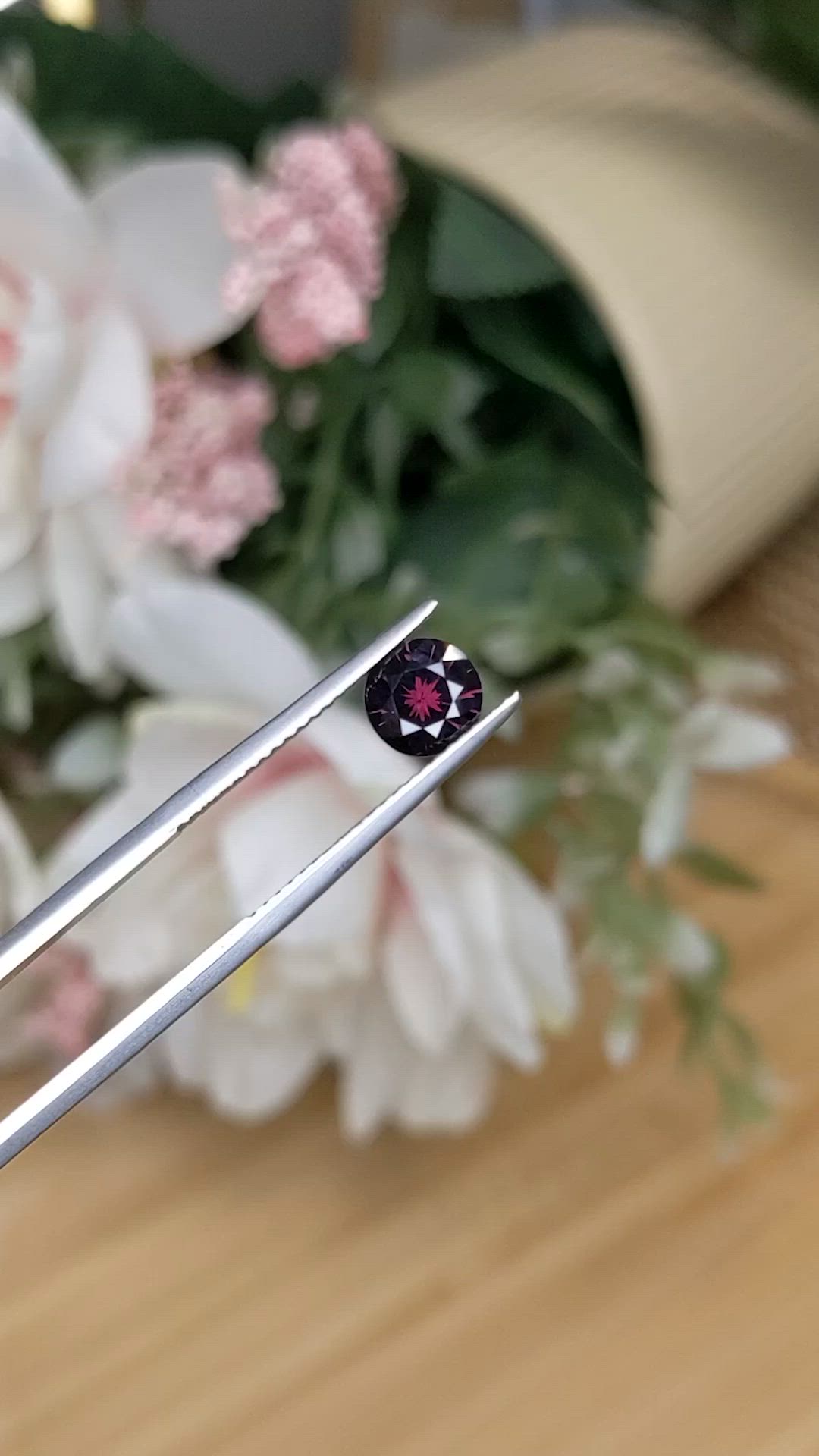 0.94 Ct. Purplish Pink Spinel from Ceylon (Sri Lanka) Size Video