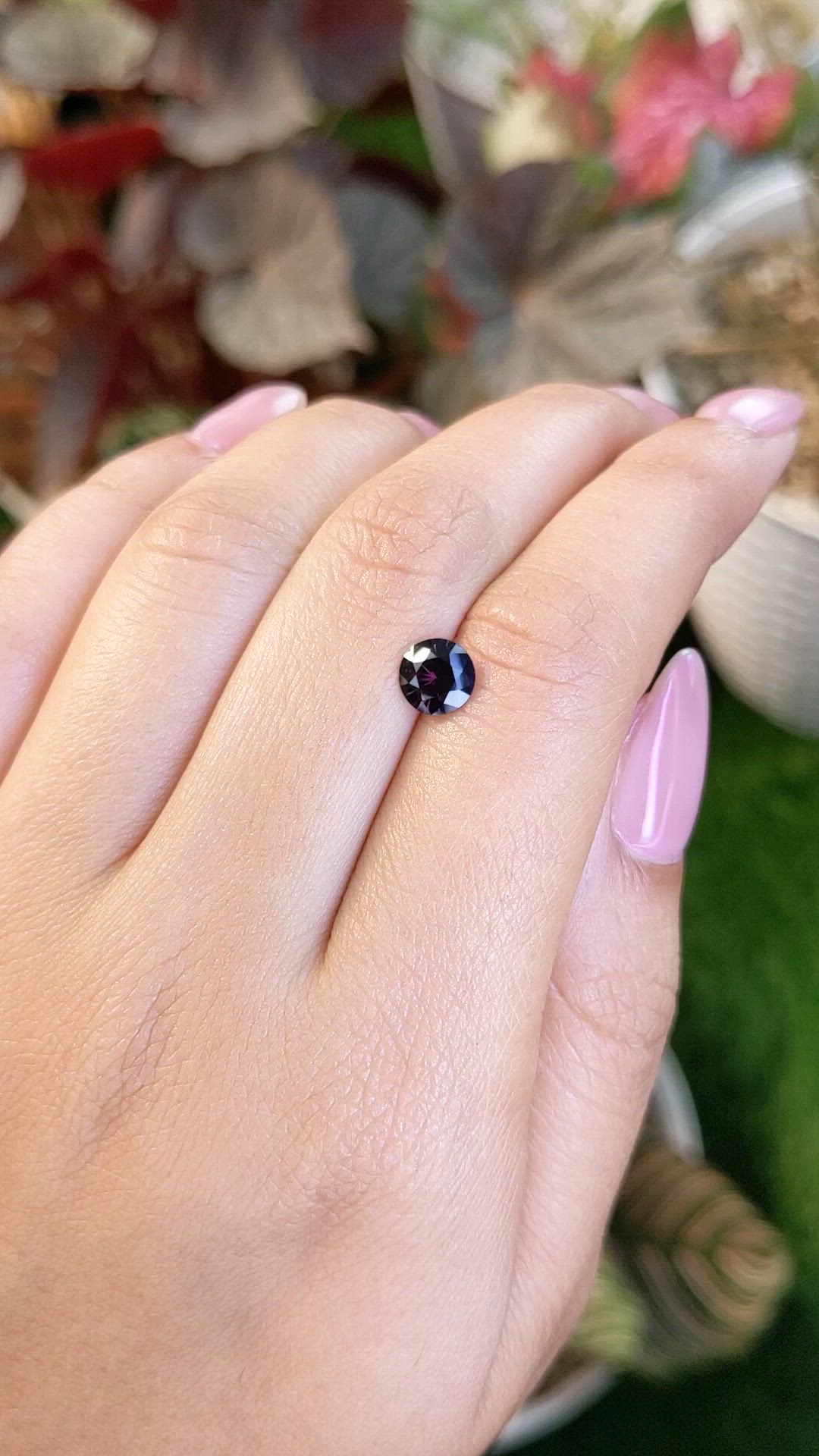 0.94 Ct. Purplish Pink Spinel from Ceylon (Sri Lanka) Size Video