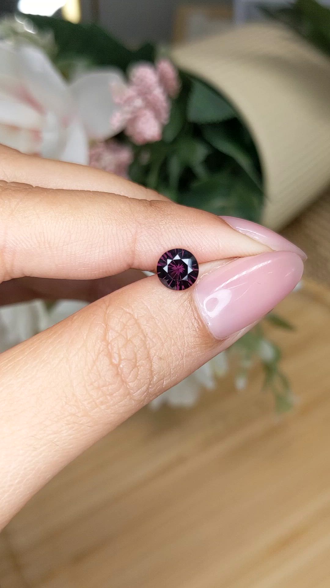 0.94 Ct. Purplish Pink Spinel from Ceylon (Sri Lanka) Size Video