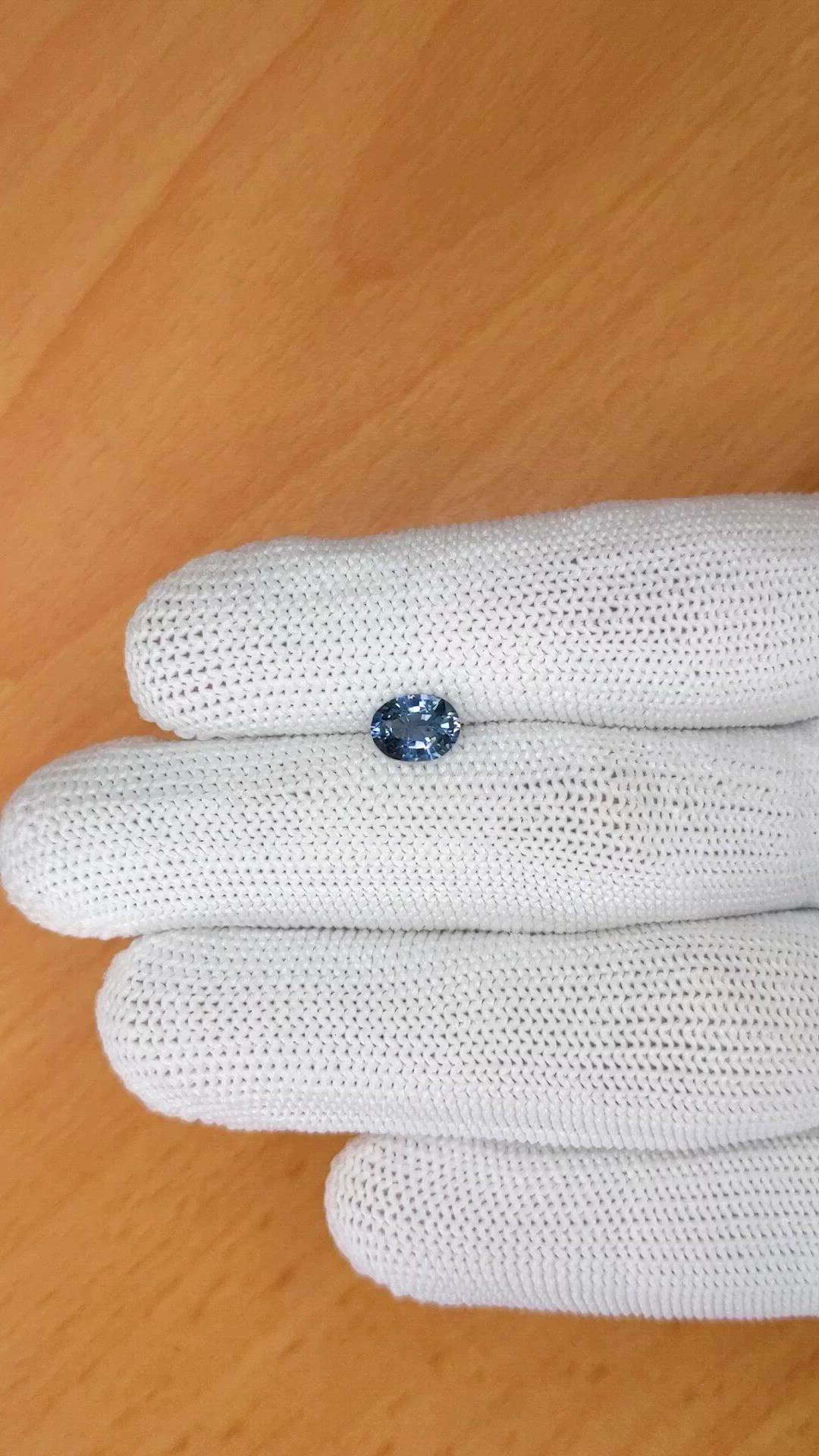 0.94 Ct. Blue Spinel from Ceylon (Sri Lanka) Size Video
