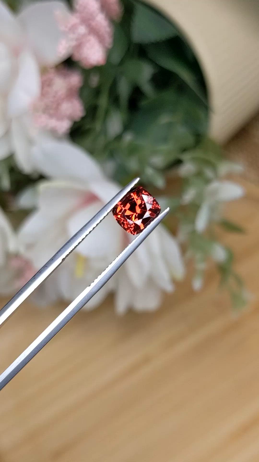1.87 Ct. Orange Malaya Garnet from Madagascar Size Video