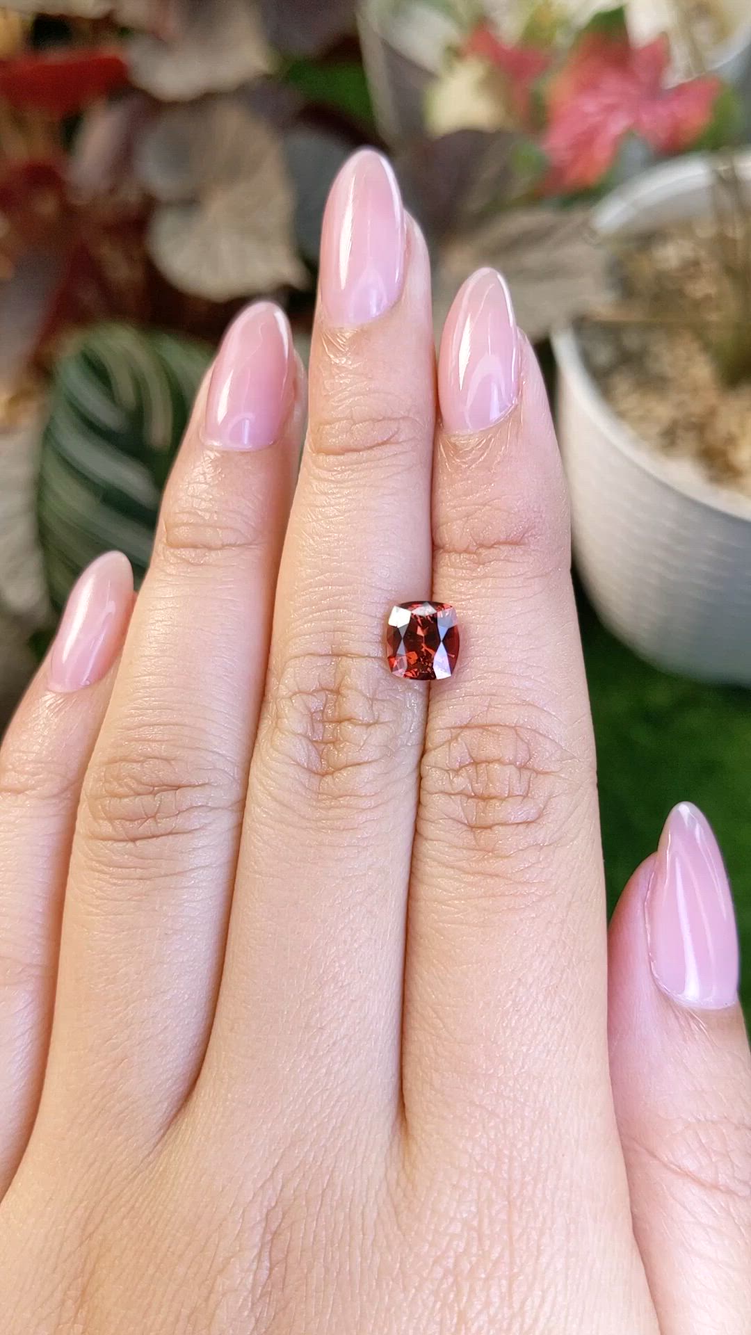 1.87 Ct. Orange Malaya Garnet from Madagascar Size Video