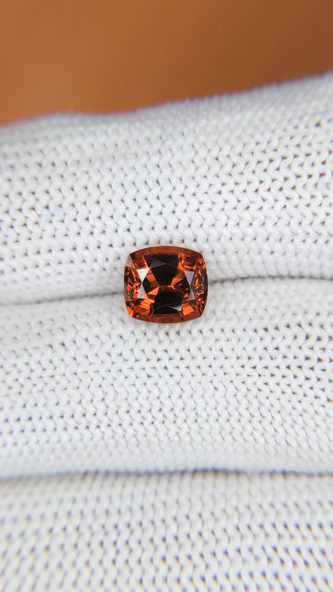 1.87 Ct. Orange Malaya Garnet from Madagascar Size Video