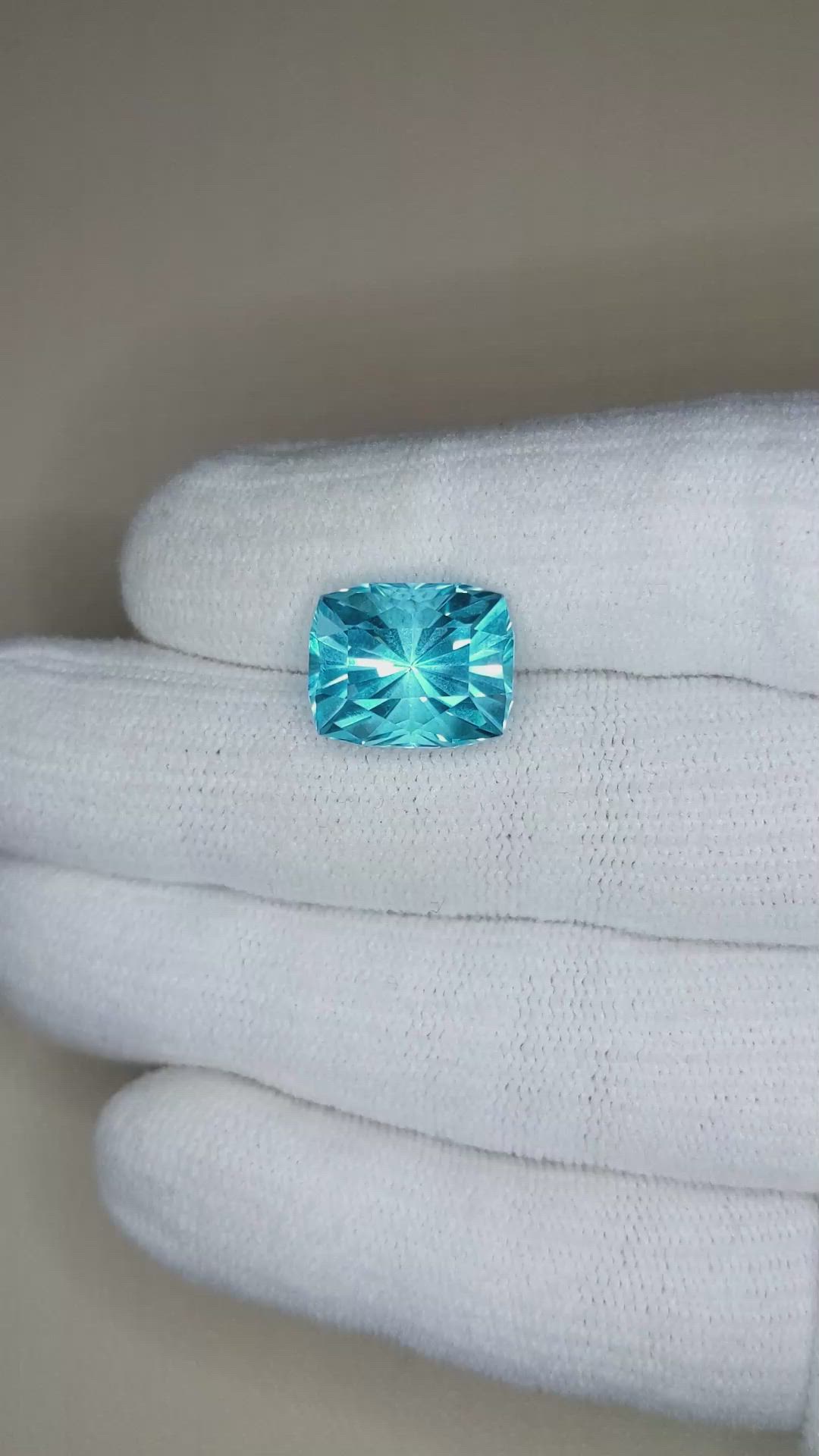10.75 Ct. Swiss Blue Topaz from Brazil Size Video