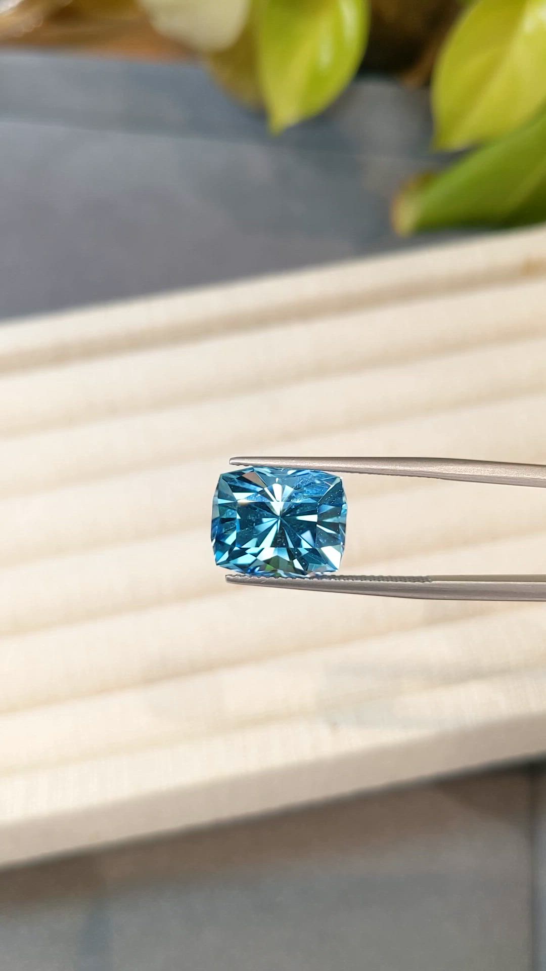 10.75 Ct. Swiss Blue Topaz from Brazil Size Video