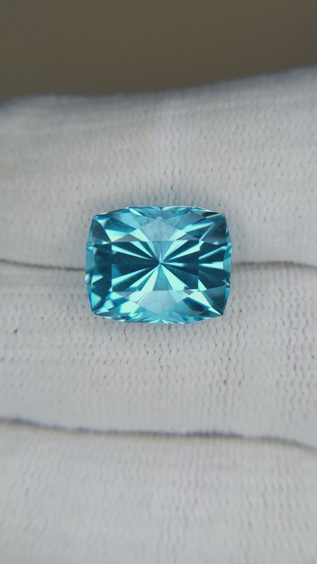 10.75 Ct. Swiss Blue Topaz from Brazil Size Video