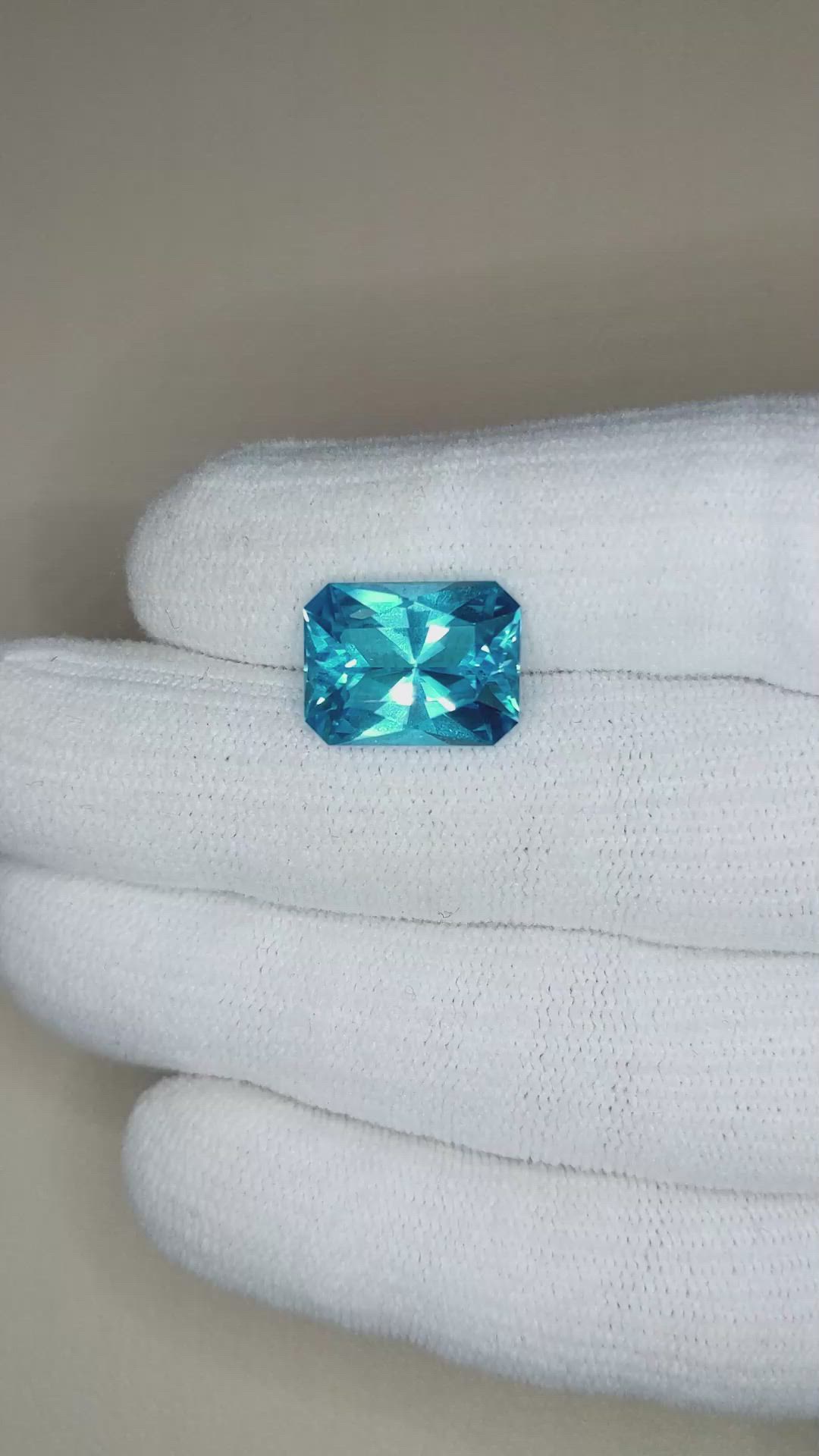 11.08 Ct. Swiss Blue Topaz from Brazil Size Video