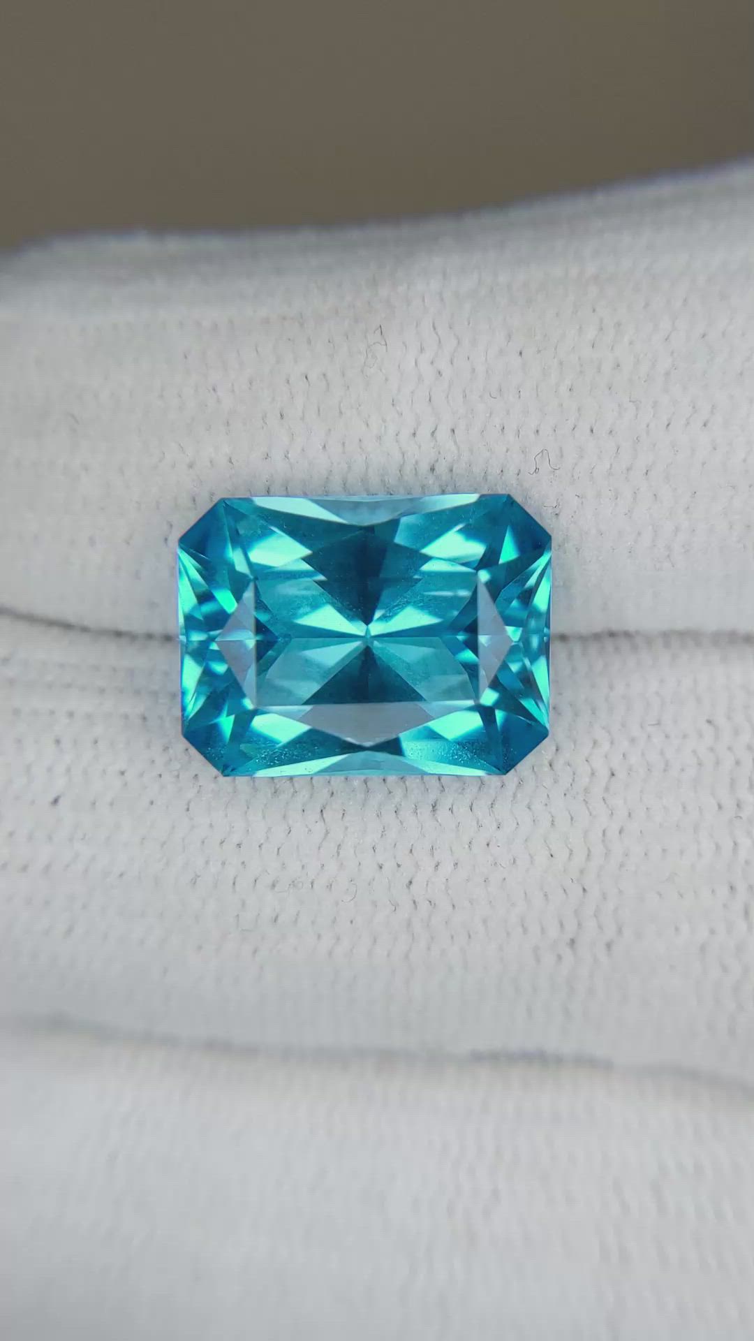 11.08 Ct. Swiss Blue Topaz from Brazil Size Video