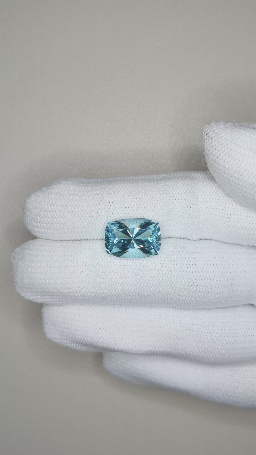 7.82 Ct. Sky Blue Topaz from Brazil Size Video