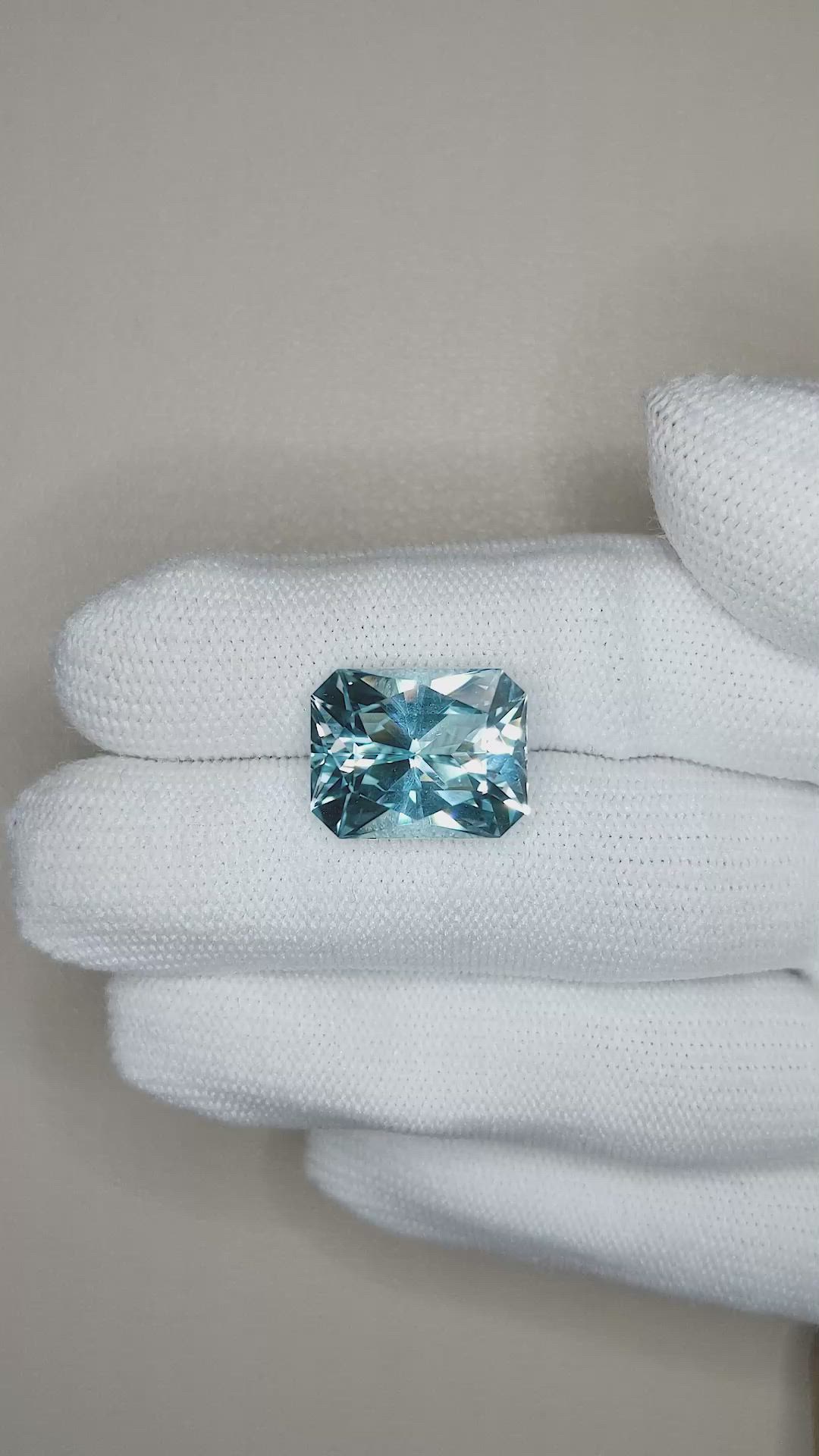 16.10 Ct. Sky Blue Topaz from Brazil Size Video