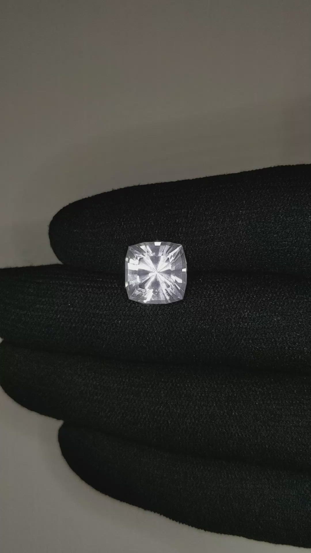 6.57 Ct. White Topaz from Brazil Size Video