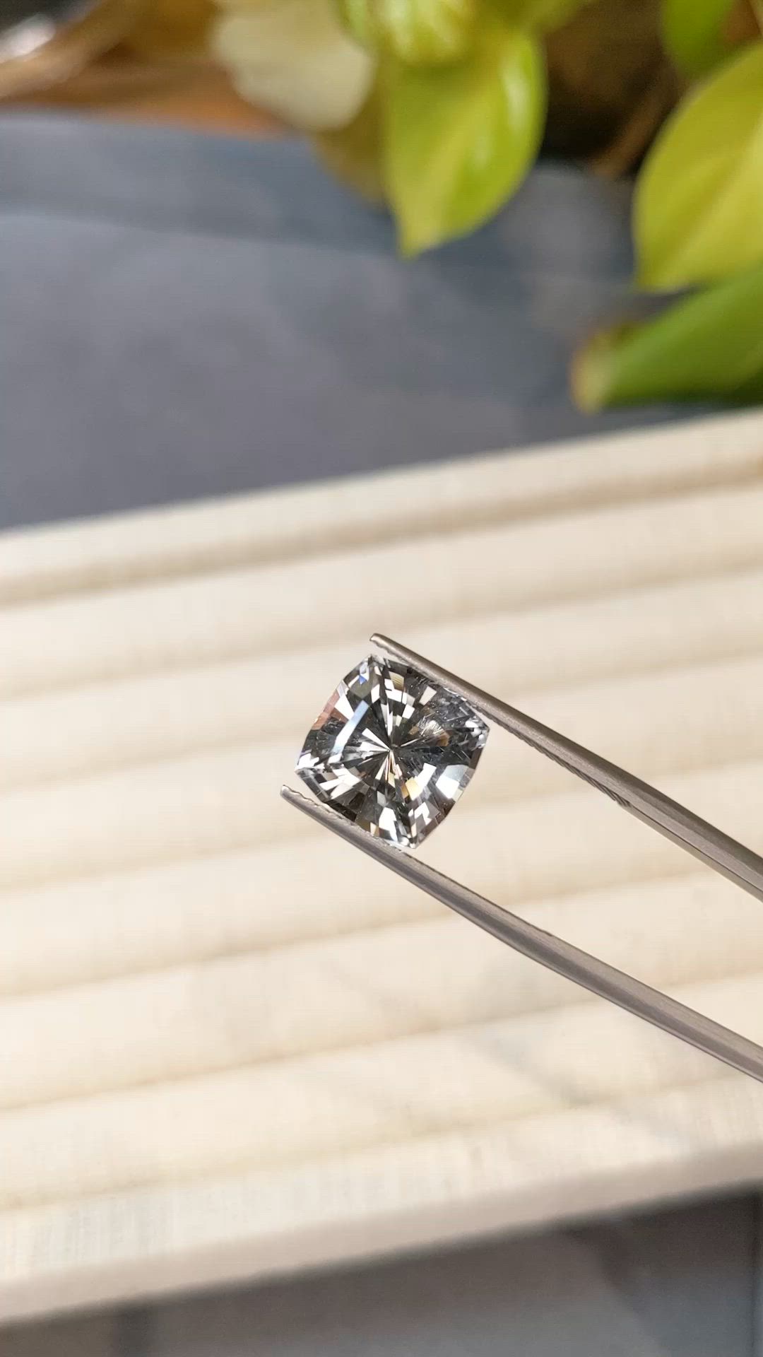 6.57 Ct. White Topaz from Brazil Size Video