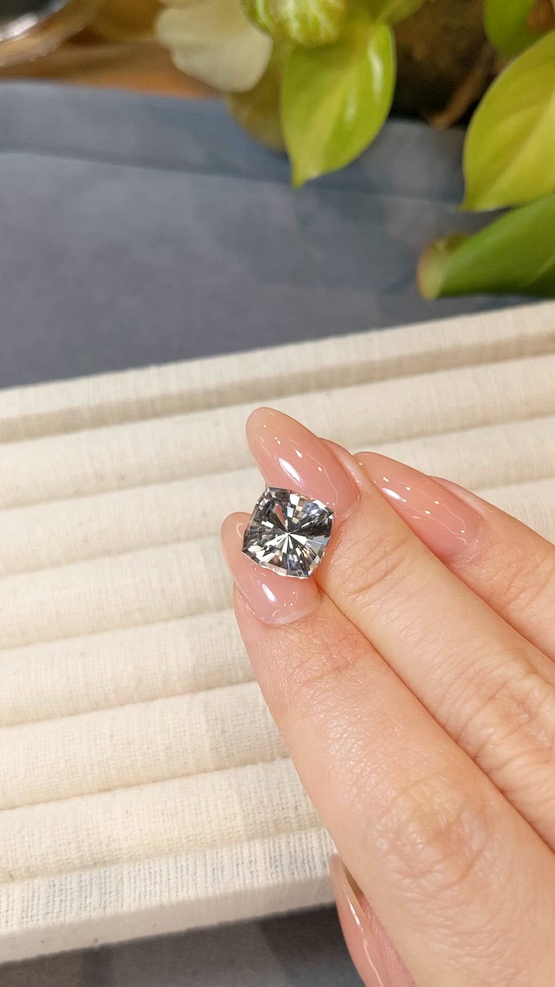 6.57 Ct. White Topaz from Brazil Size Video