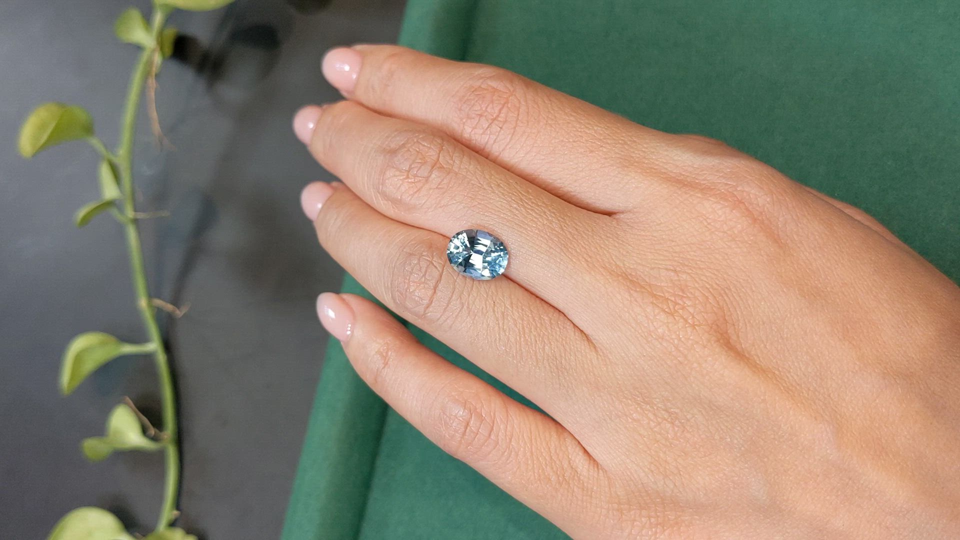 1.86 Ct. Sky Blue Topaz from Brazil Size Video