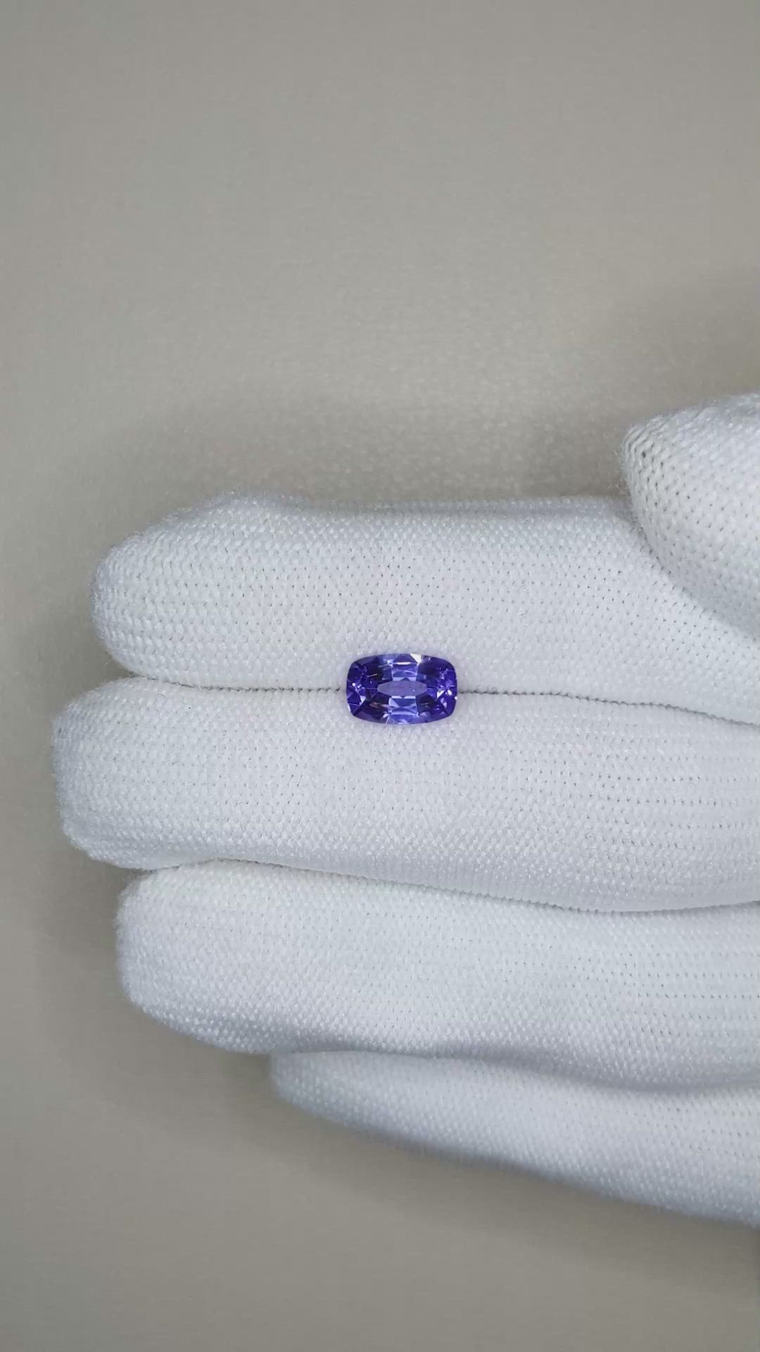 1.66 Ct. Violet Tanzanite from Tanzania Size Video