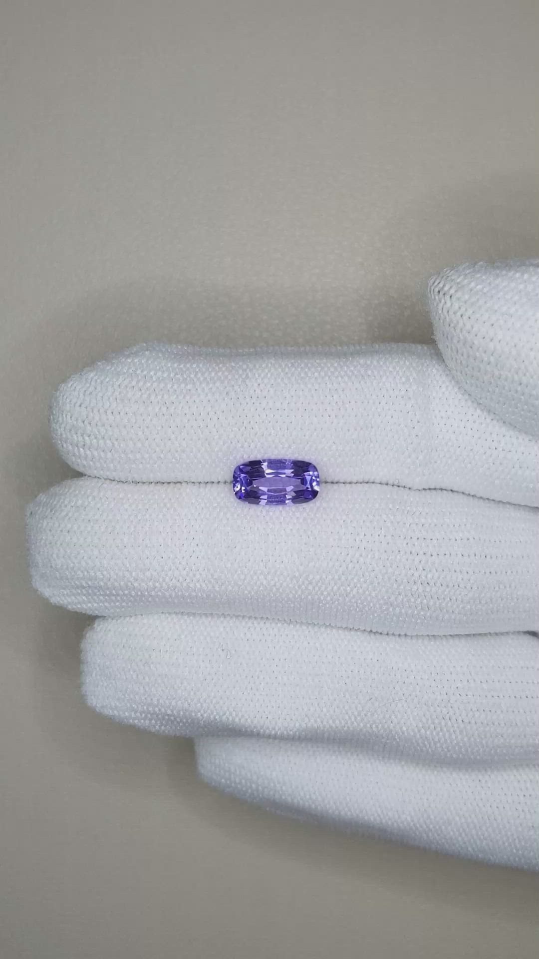 1.77 Ct. Violet Tanzanite from Tanzania Size Video
