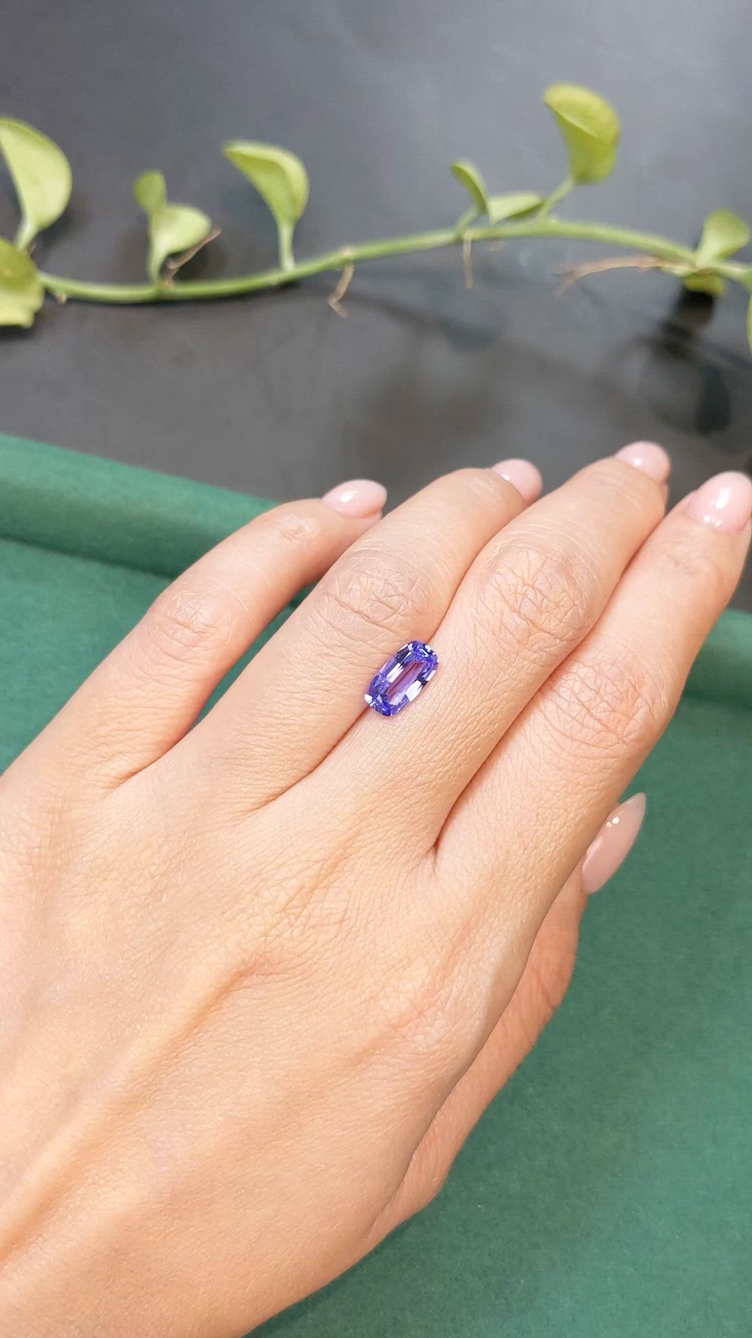 1.77 Ct. Violet Tanzanite from Tanzania Size Video