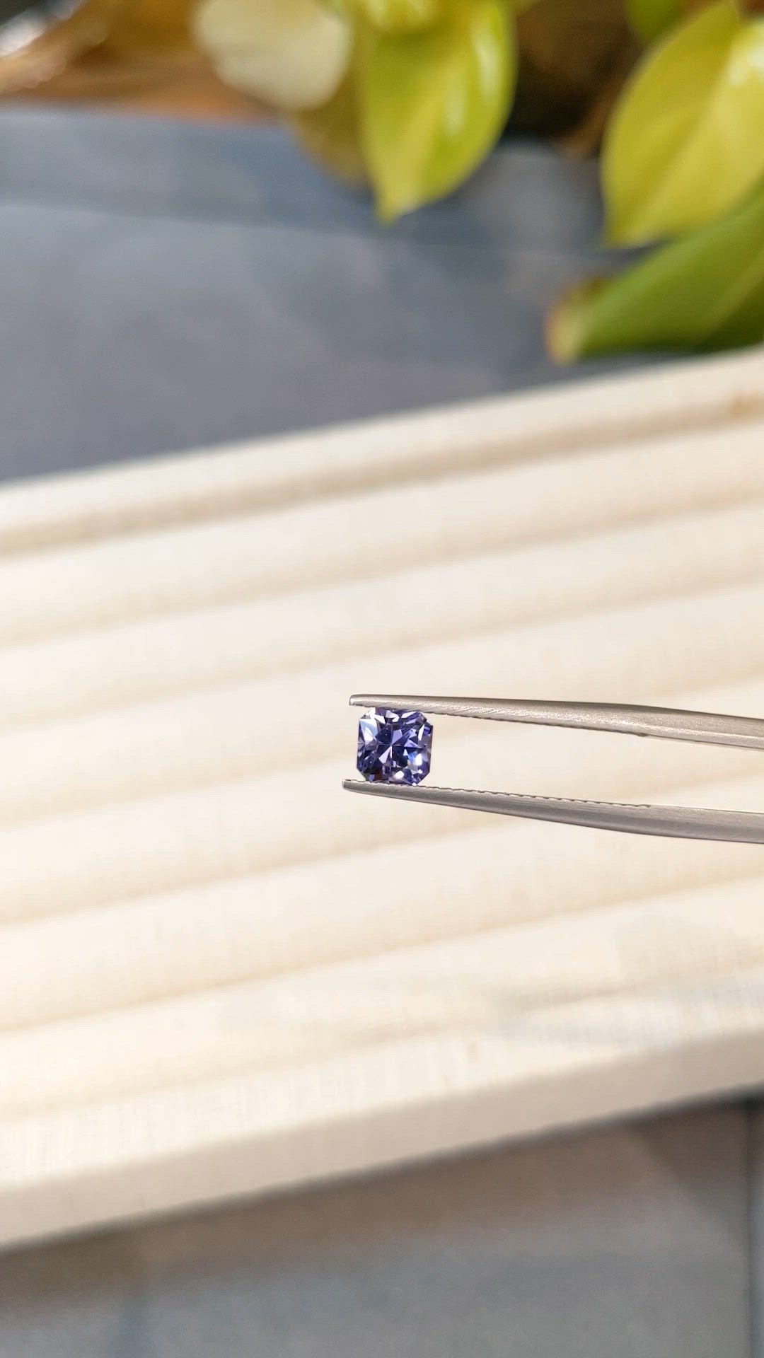 0.96 Ct. Violetish Blue Tanzanite from Tanzania Size Video
