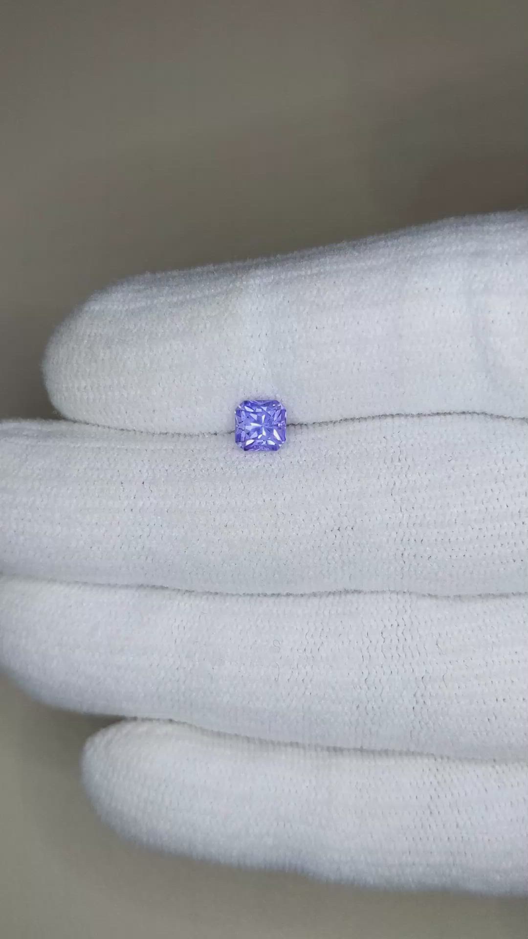 0.96 Ct. Violetish Blue Tanzanite from Tanzania Size Video