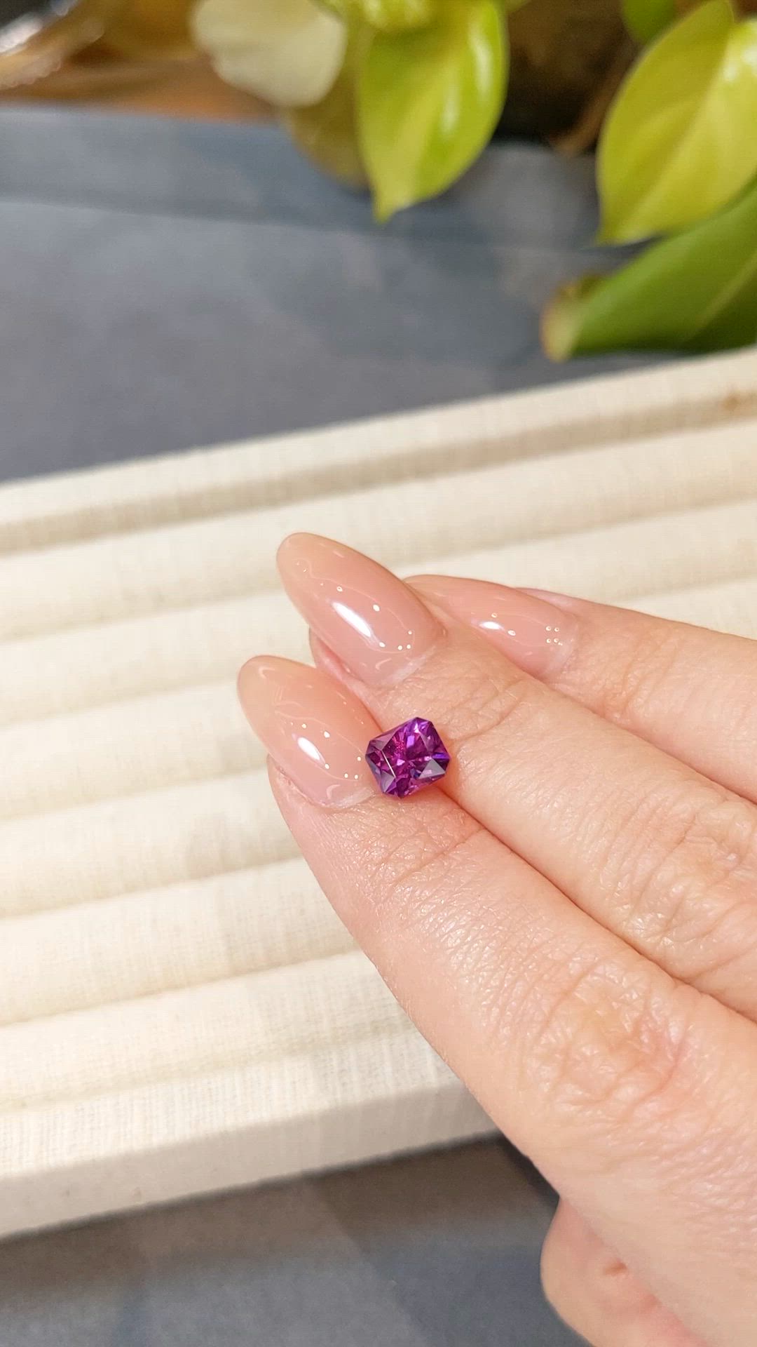 1.85 Ct. Pinkish Purple Garnet from Tanzania Size Video
