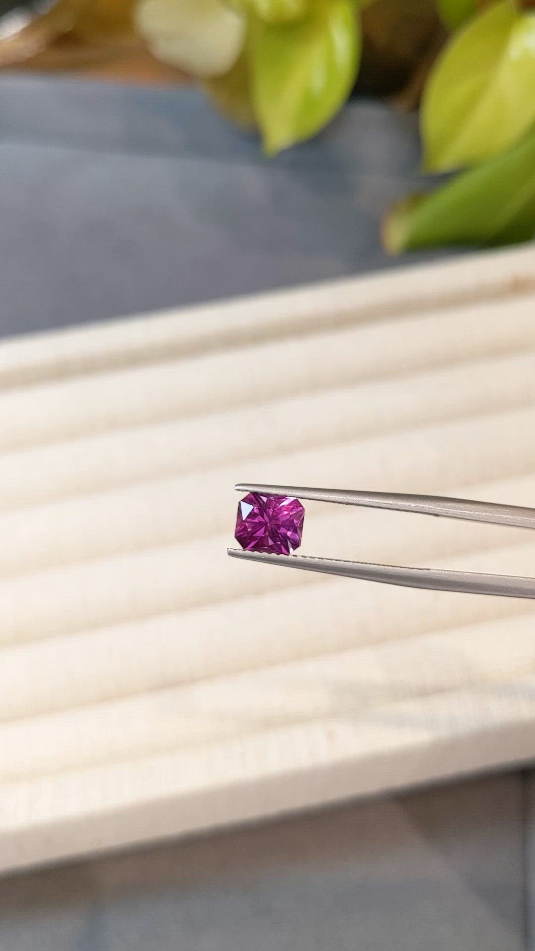 1.85 Ct. Pinkish Purple Garnet from Tanzania Size Video