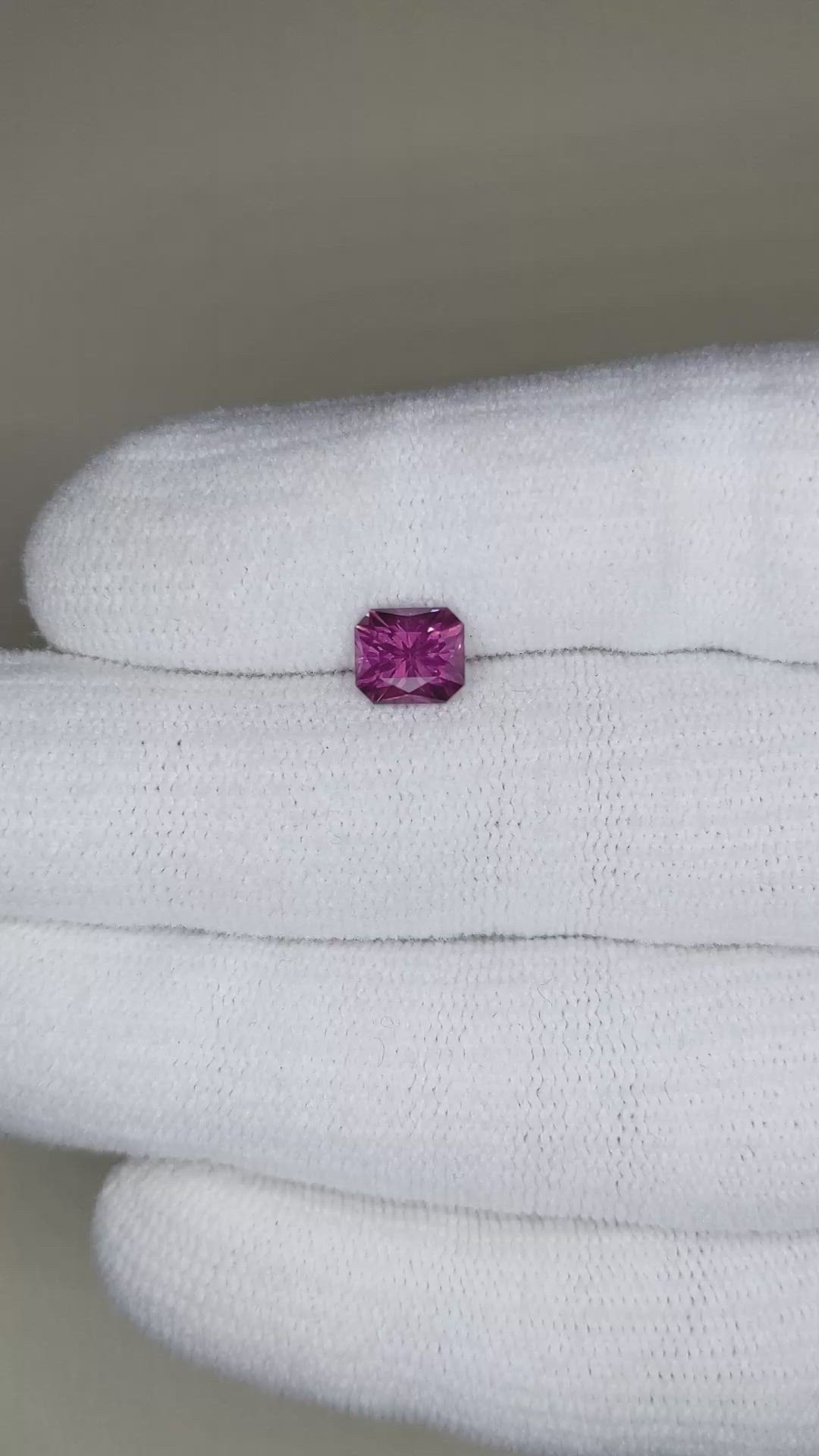 1.85 Ct. Pinkish Purple Garnet from Tanzania Size Video