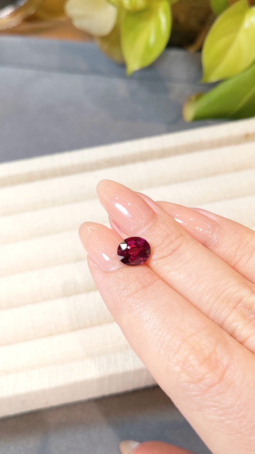 2.50 Ct. Pinkish Purple Garnet from Tanzania Size Video