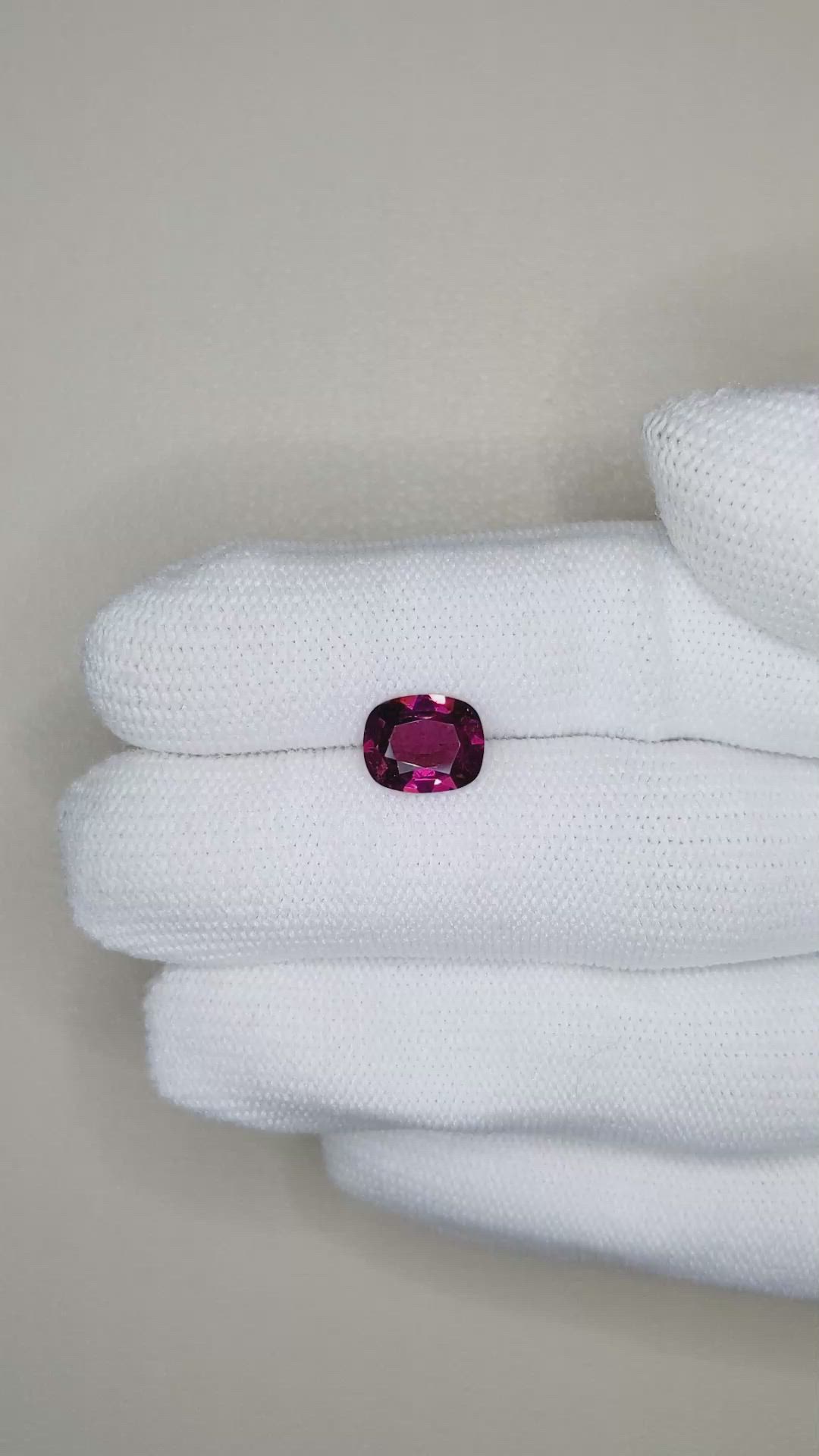 2.39 Ct. Purplish Pink Garnet from Tanzania Size Video