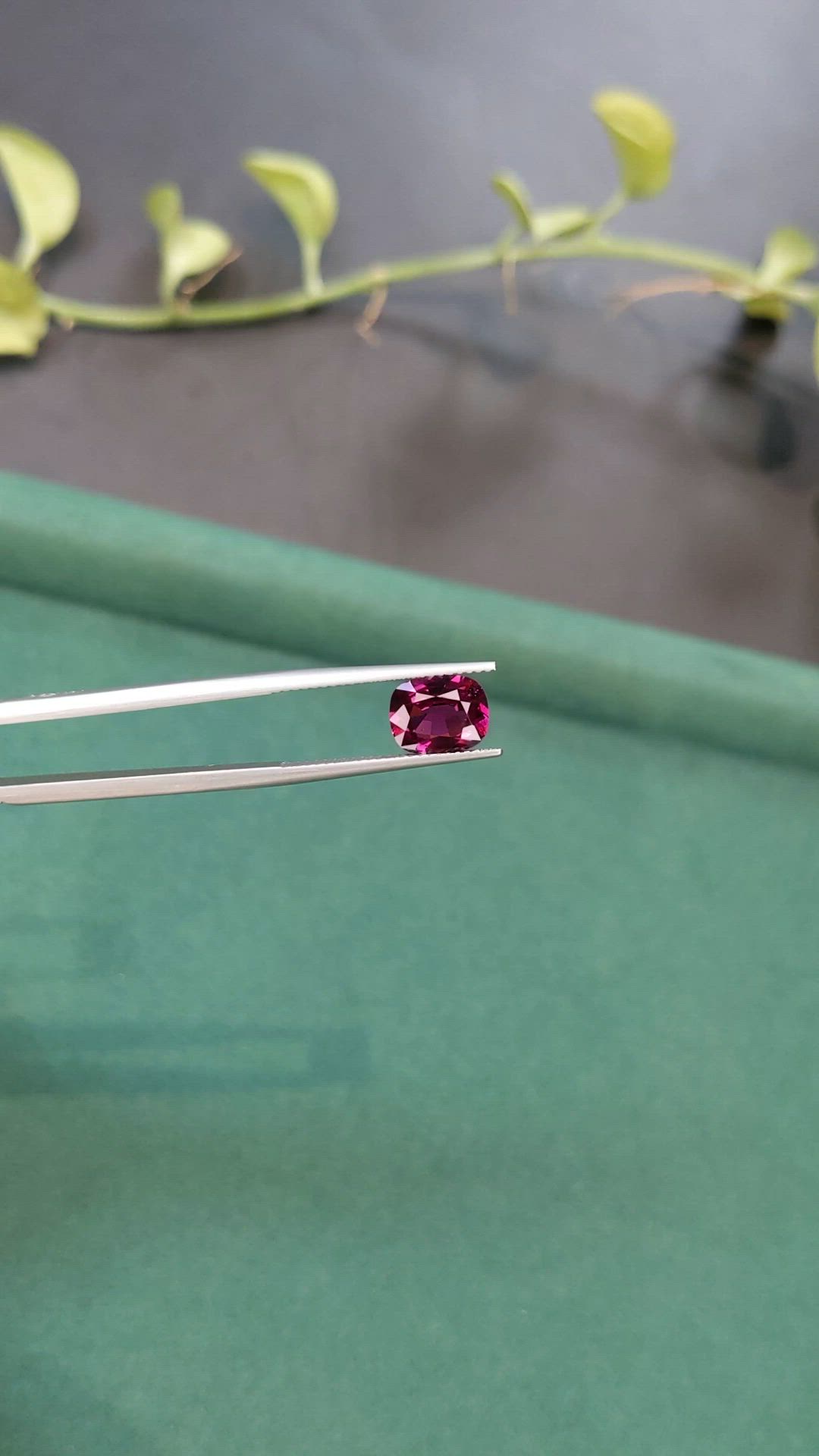 2.39 Ct. Purplish Pink Garnet from Tanzania Size Video