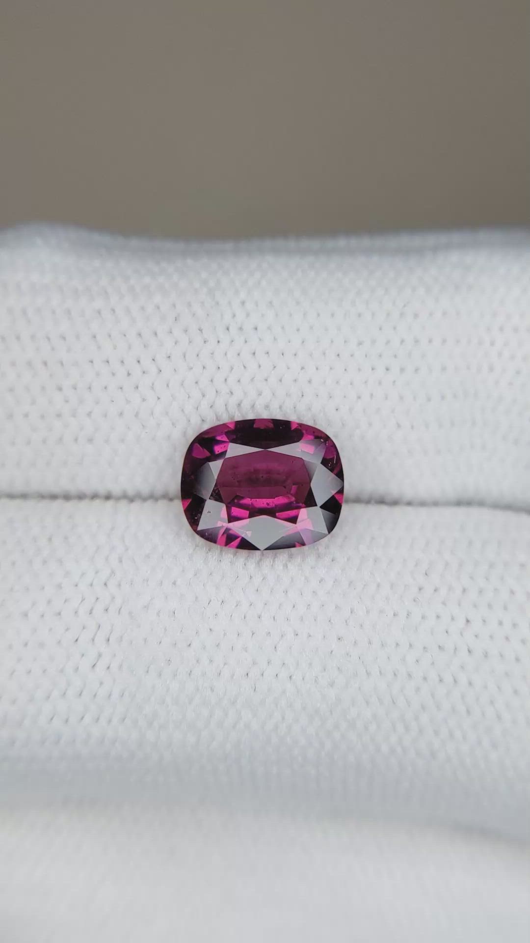 2.39 Ct. Purplish Pink Garnet from Tanzania Size Video