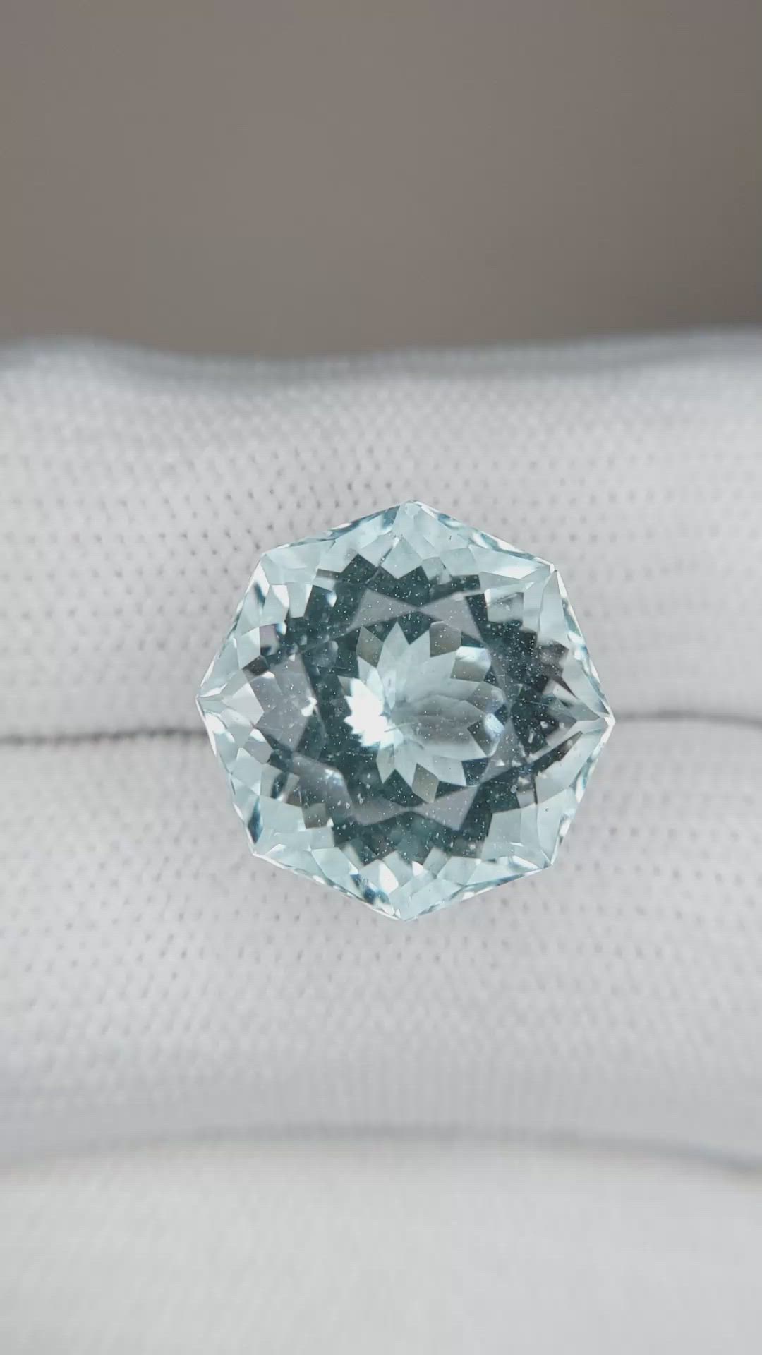 14.24 Ct. Greenish Blue Aquamarine from Brazil Size Video