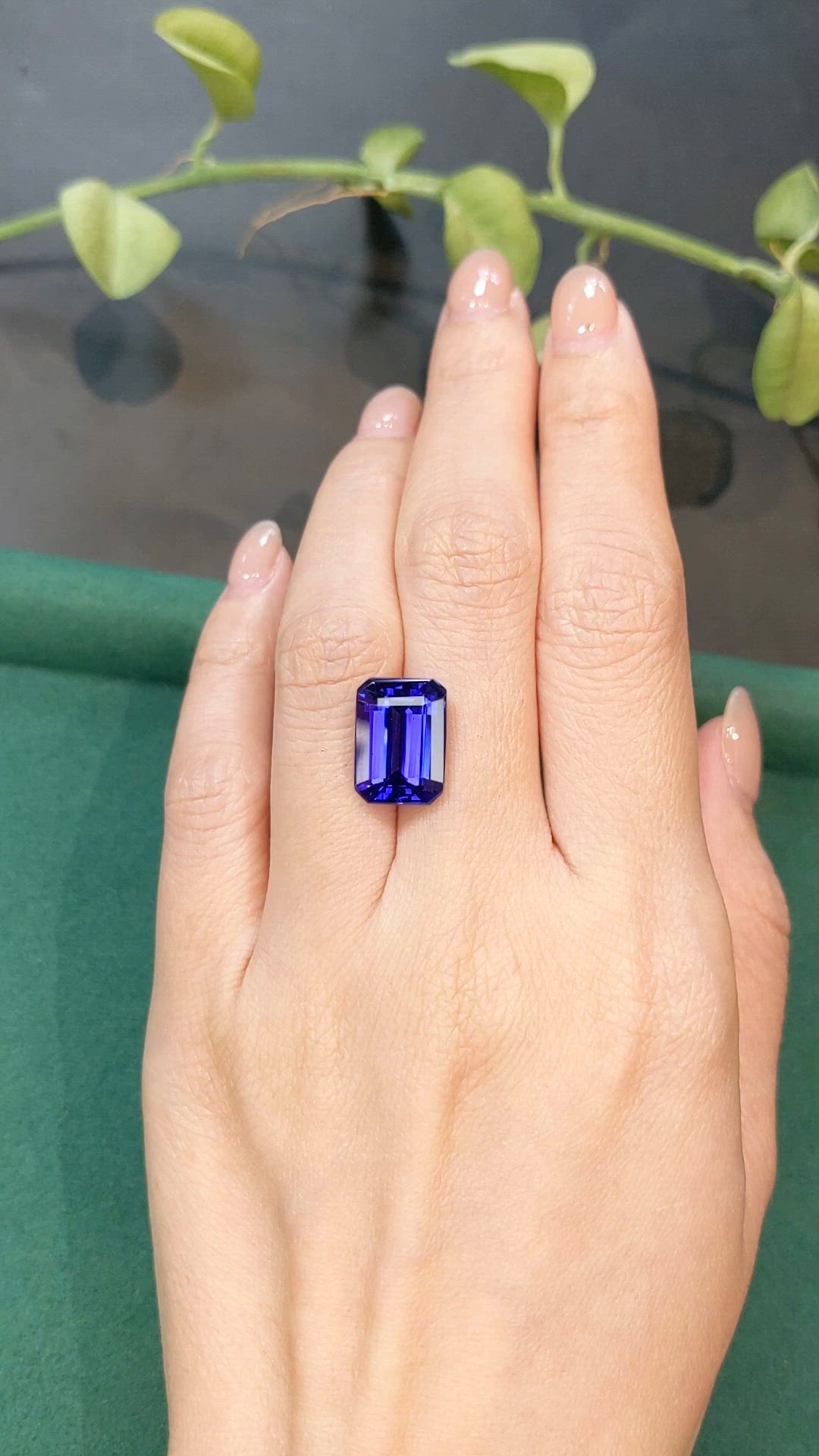 7.91 Ct. Violetish Blue Tanzanite from Tanzania Size Video